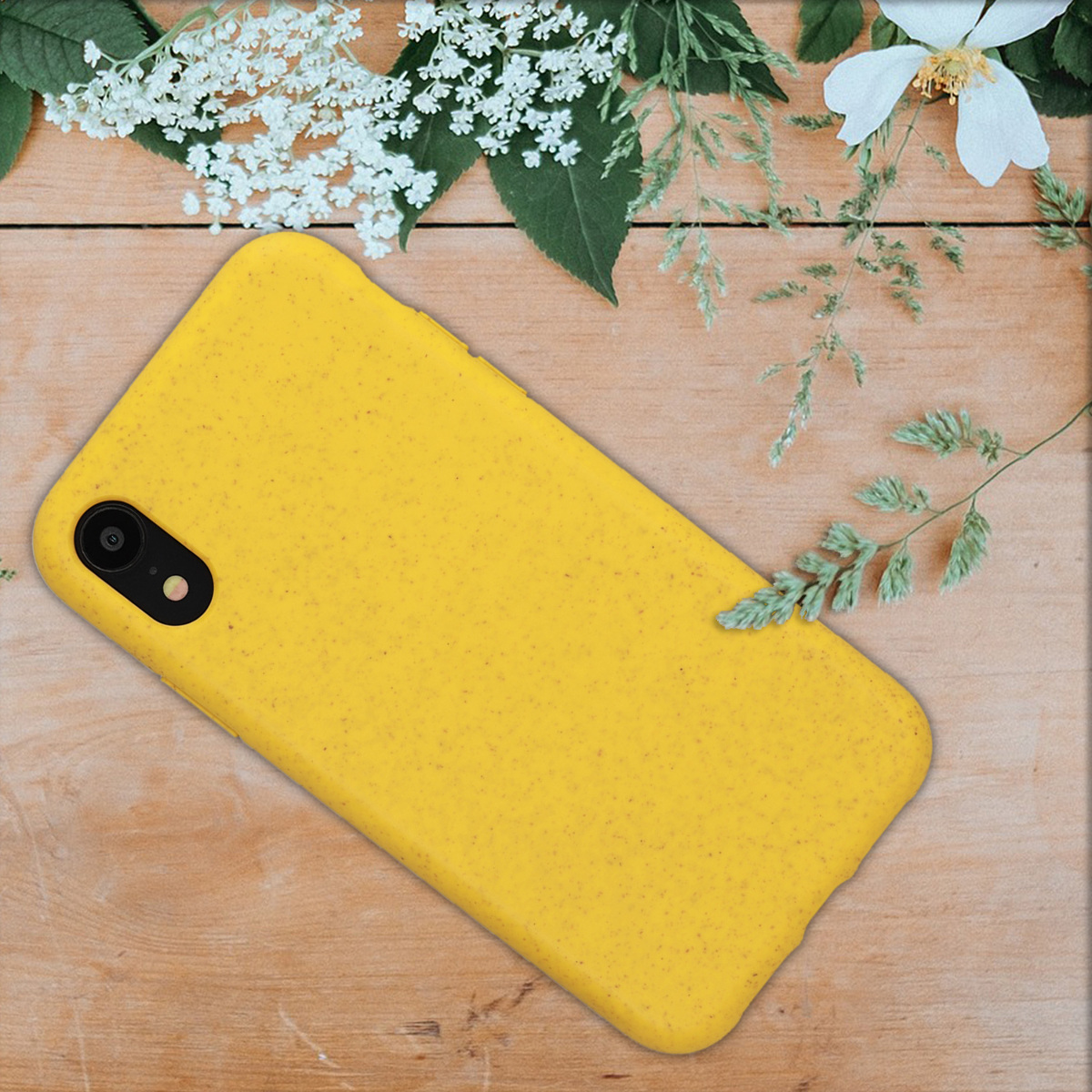 Kryt na mobil s pšeničnou slámou kalibri pro Apple iPhone XR - žlutá