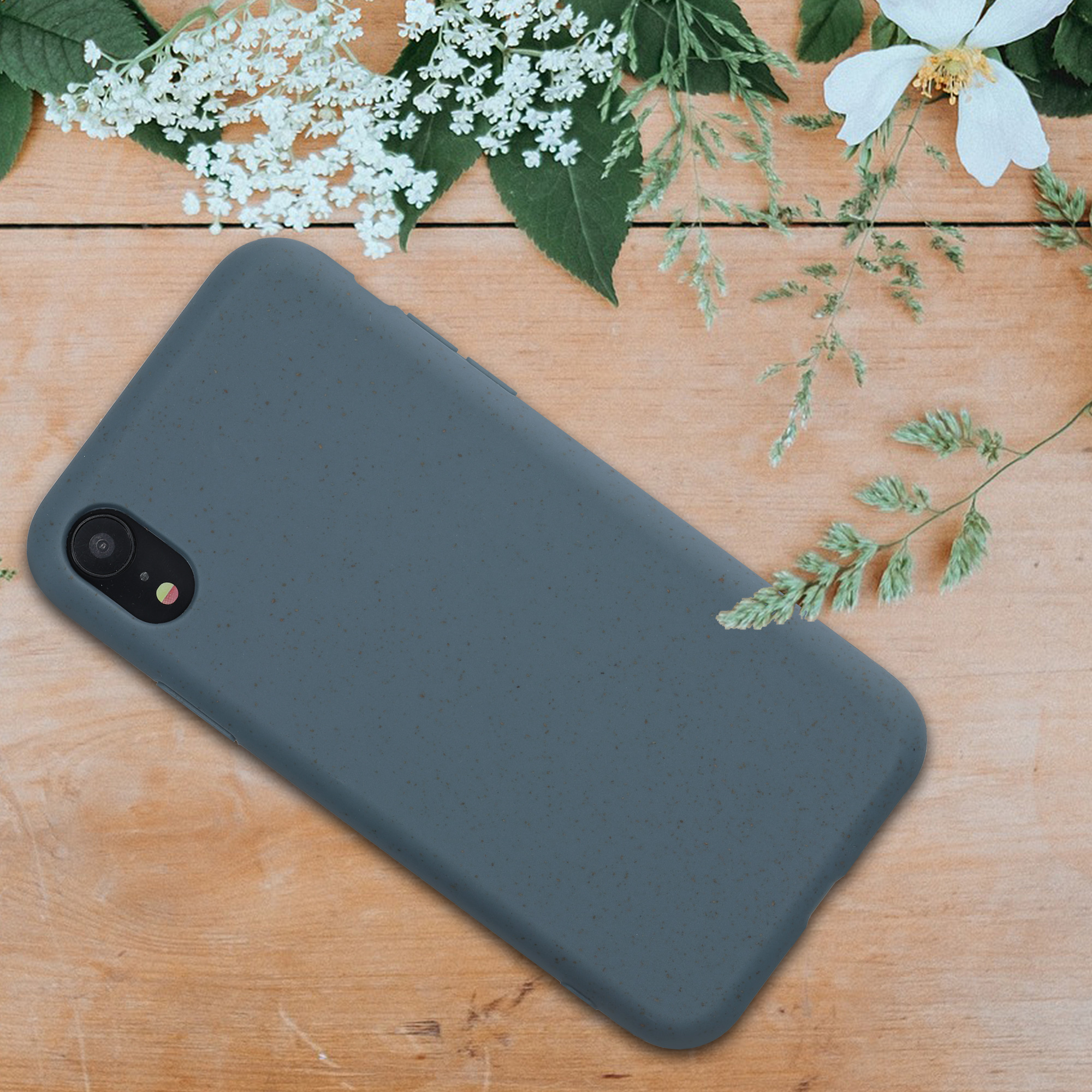 Kryt na mobil s pšeničnou slámou kalibri pro Apple iPhone XR - tmavě břidlicová