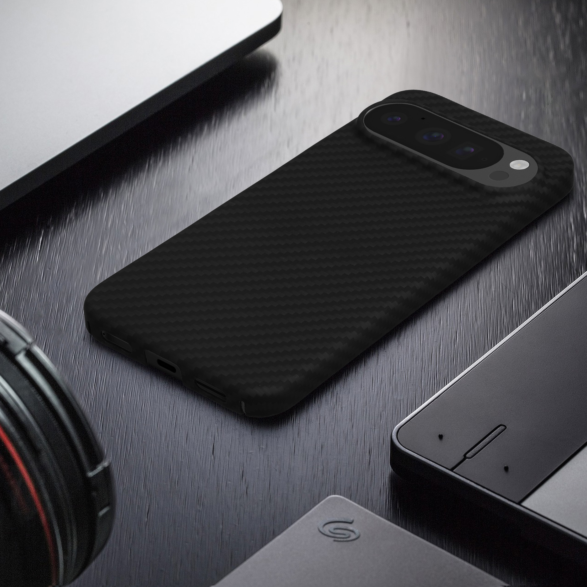 Aramidový kryt kalibri pro Google Pixel 10 Pro XL - matná černá