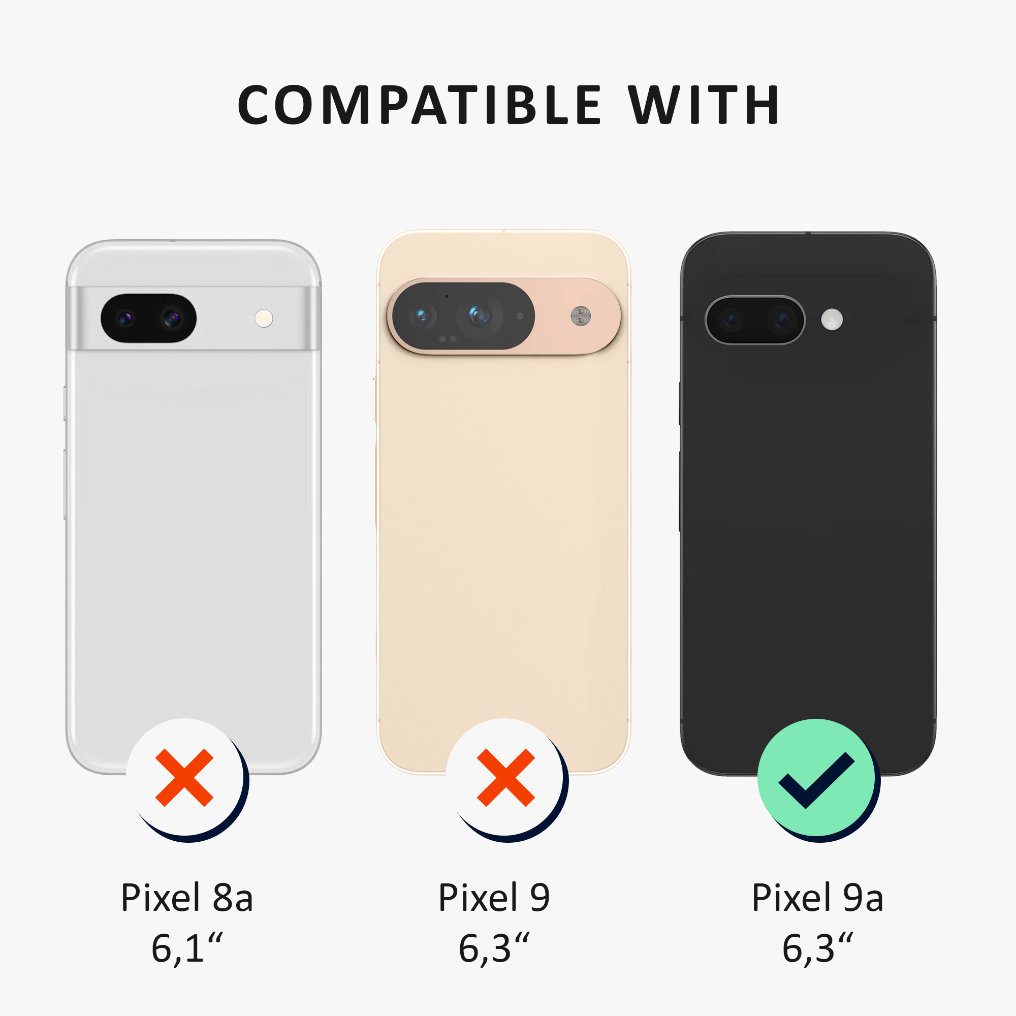 MagSafe kryt kalibri pro Google Pixel 9a - transparentní