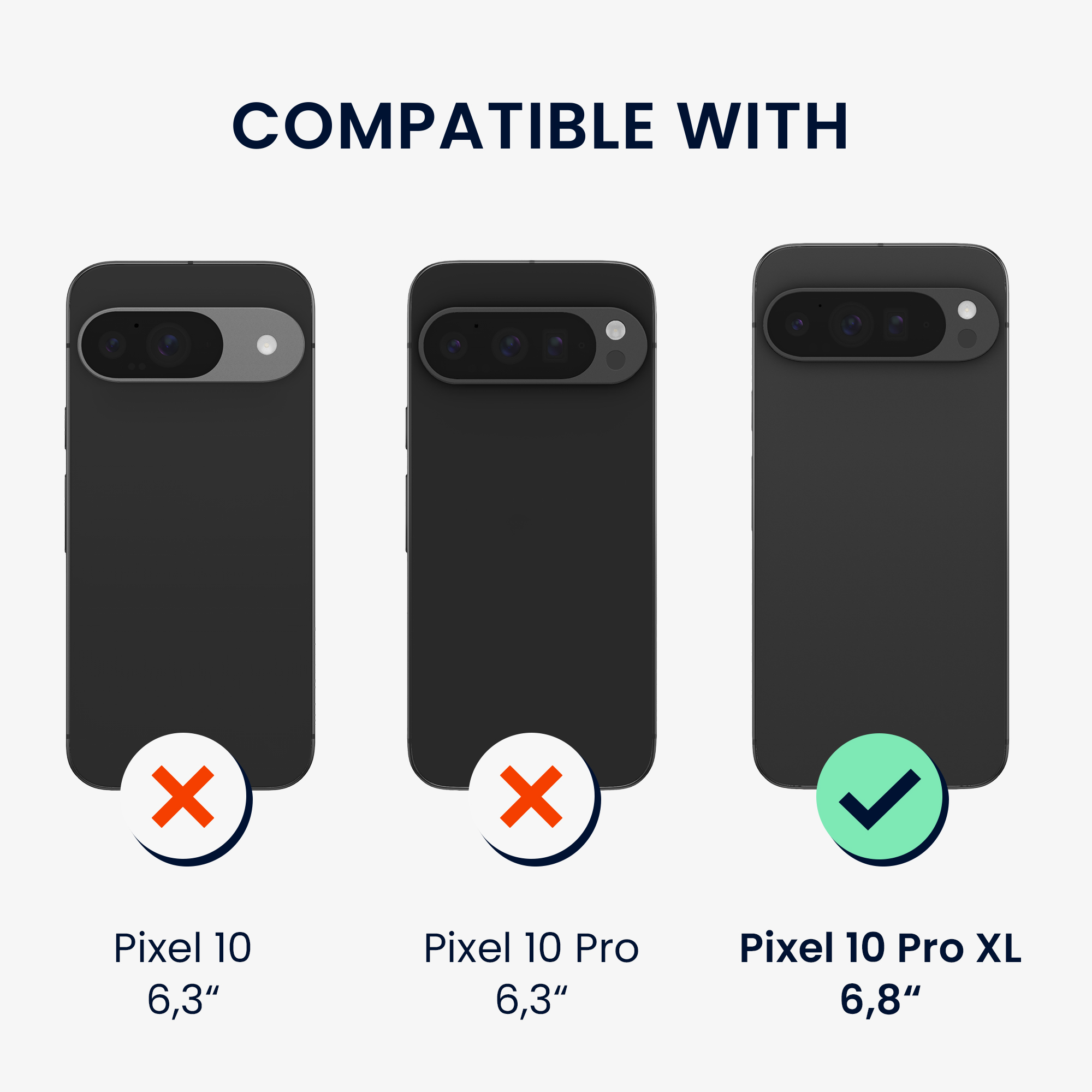 Pevný kryt kalibri pro Google Pixel 10 Pro XL - transparentní