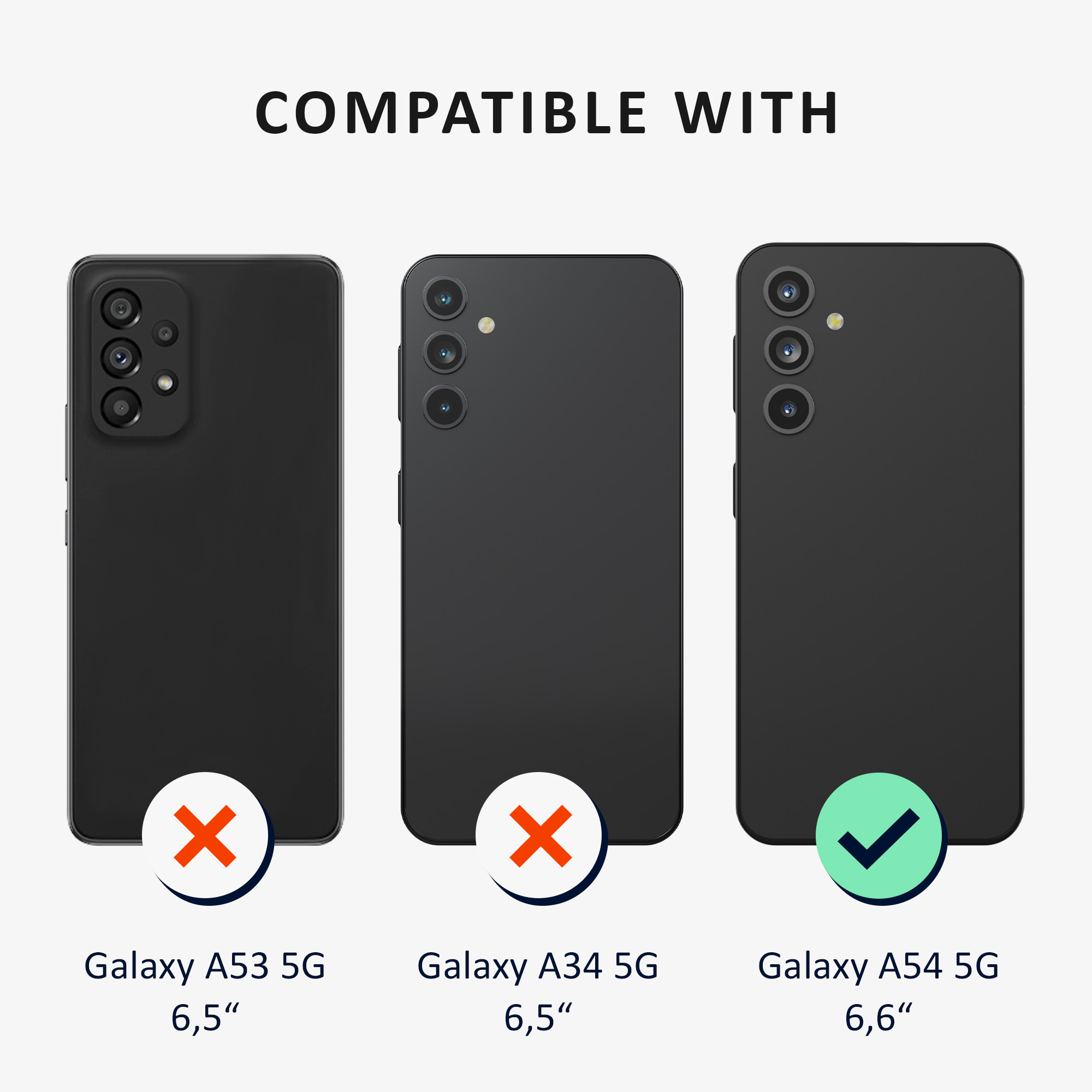 Průhledný kryt na mobil Samsung Galaxy A54 5G kalibri TPU + 2x tvrzené sklo transparentní