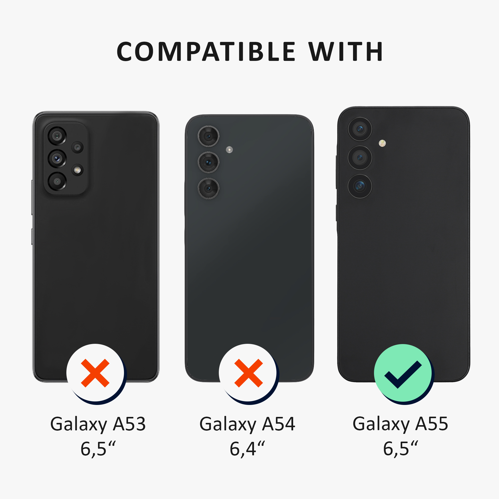 Průhledný kryt na mobil Samsung Galaxy A55 5G kalibri TPU + 2x tvrzené sklo transparentní