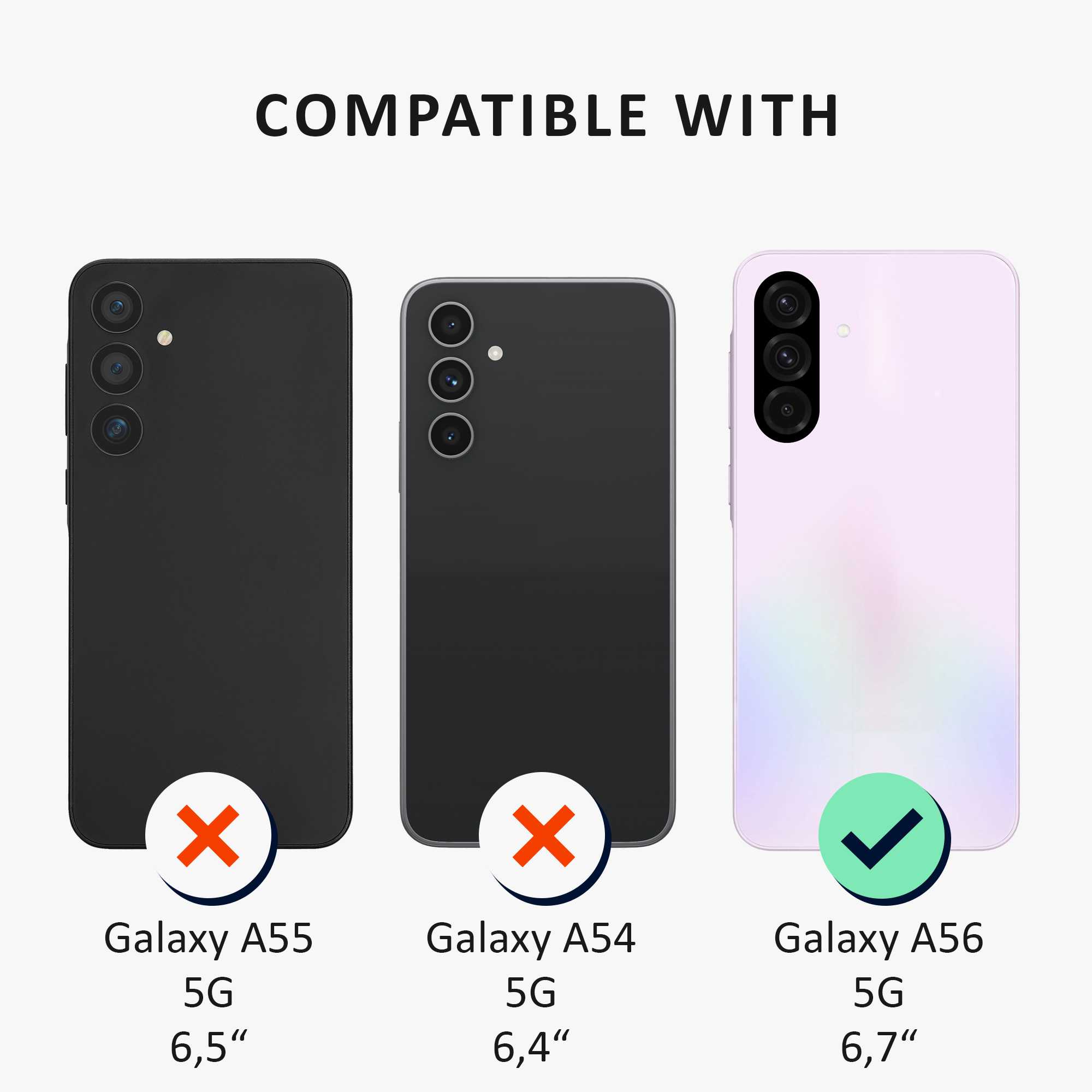 Průhledný kryt na mobil Samsung Galaxy A56 5G kalibri TPU + 2x tvrzené sklo transparentní