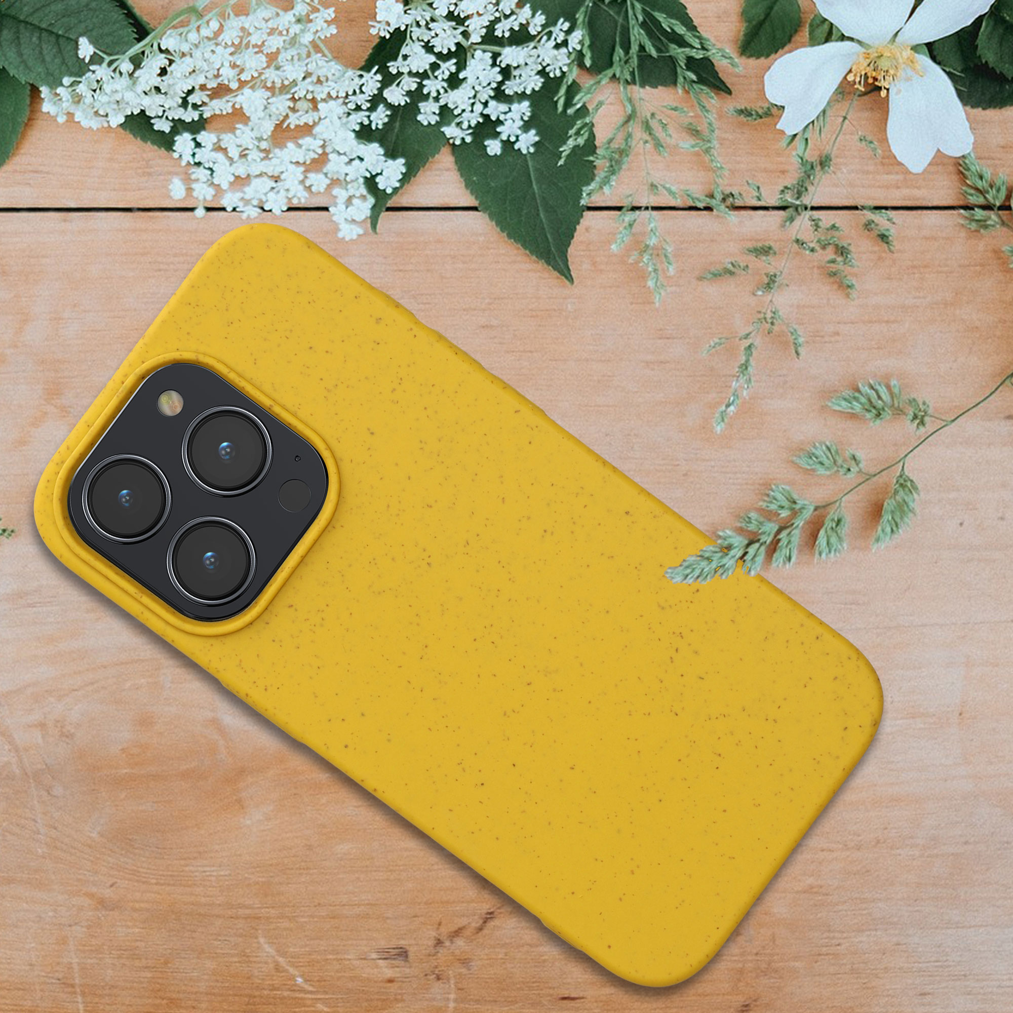 Silikonový kryt kalibri pro iPhone 15 Pro - žlutá