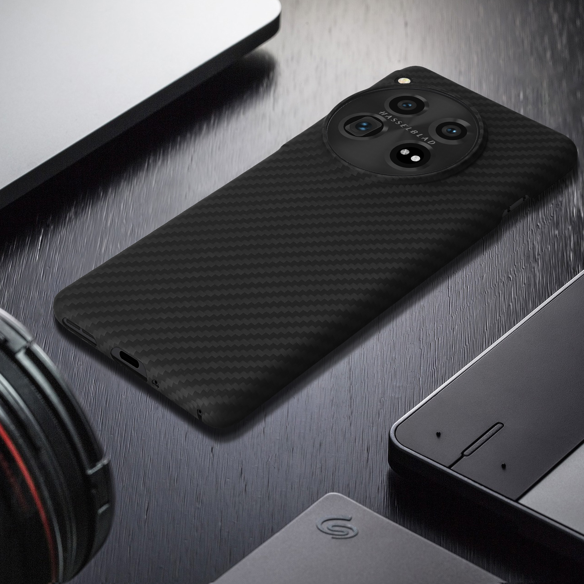 Aramidový kryt na mobil OnePlus 12 kalibri černý