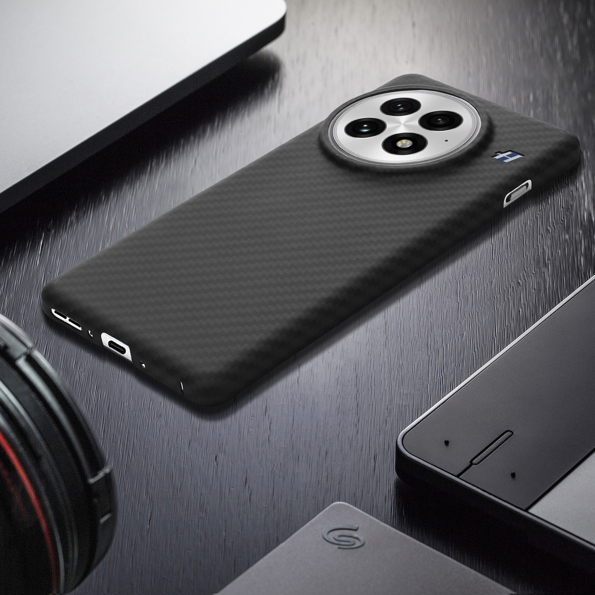 Kryt na mobil OnePlus 13 kalibri Aramid Fiber matná černá