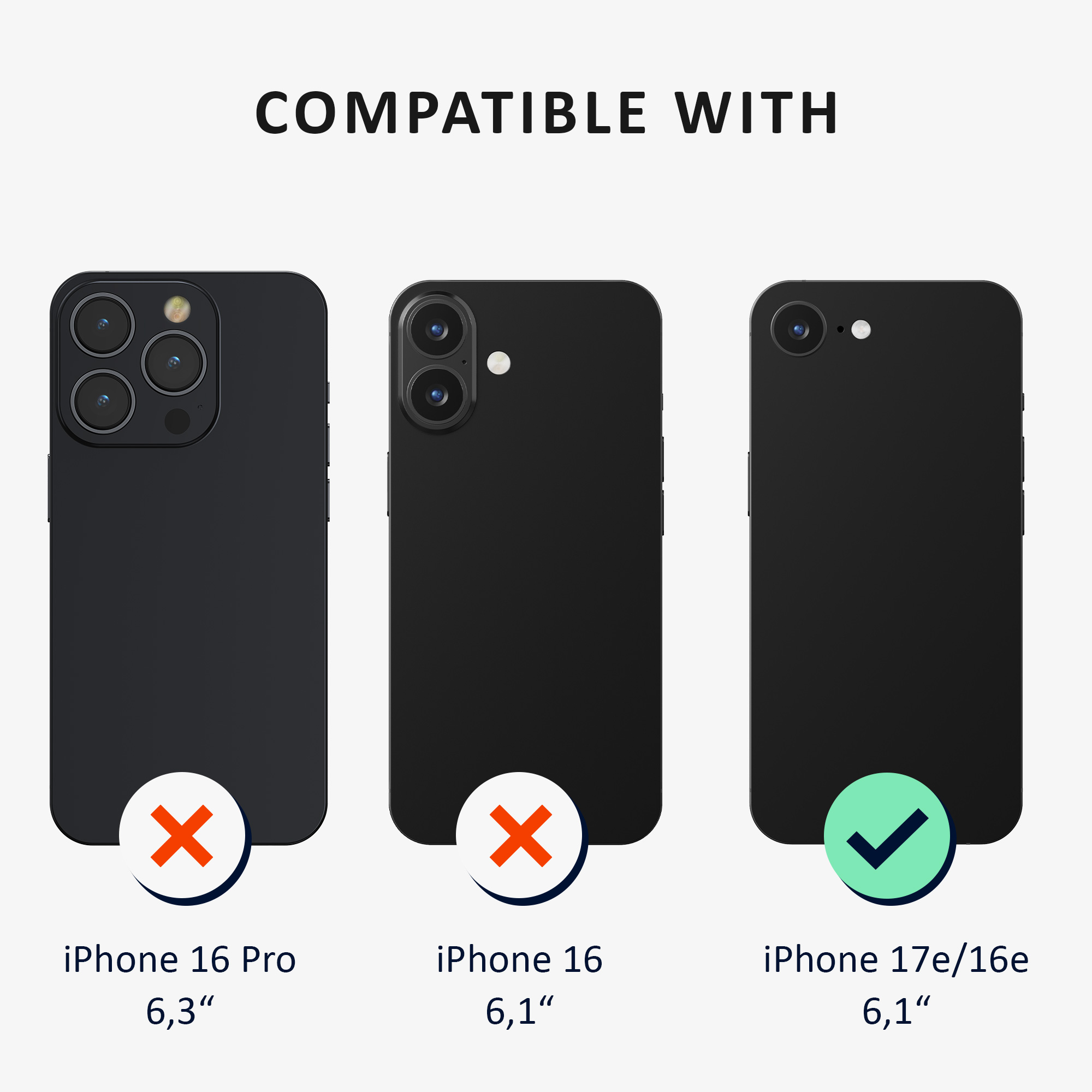 Pouzdro pro Apple iPhone 17e / iPhone 16e kalibri MagSafe se stojánkem - černá / transparentní