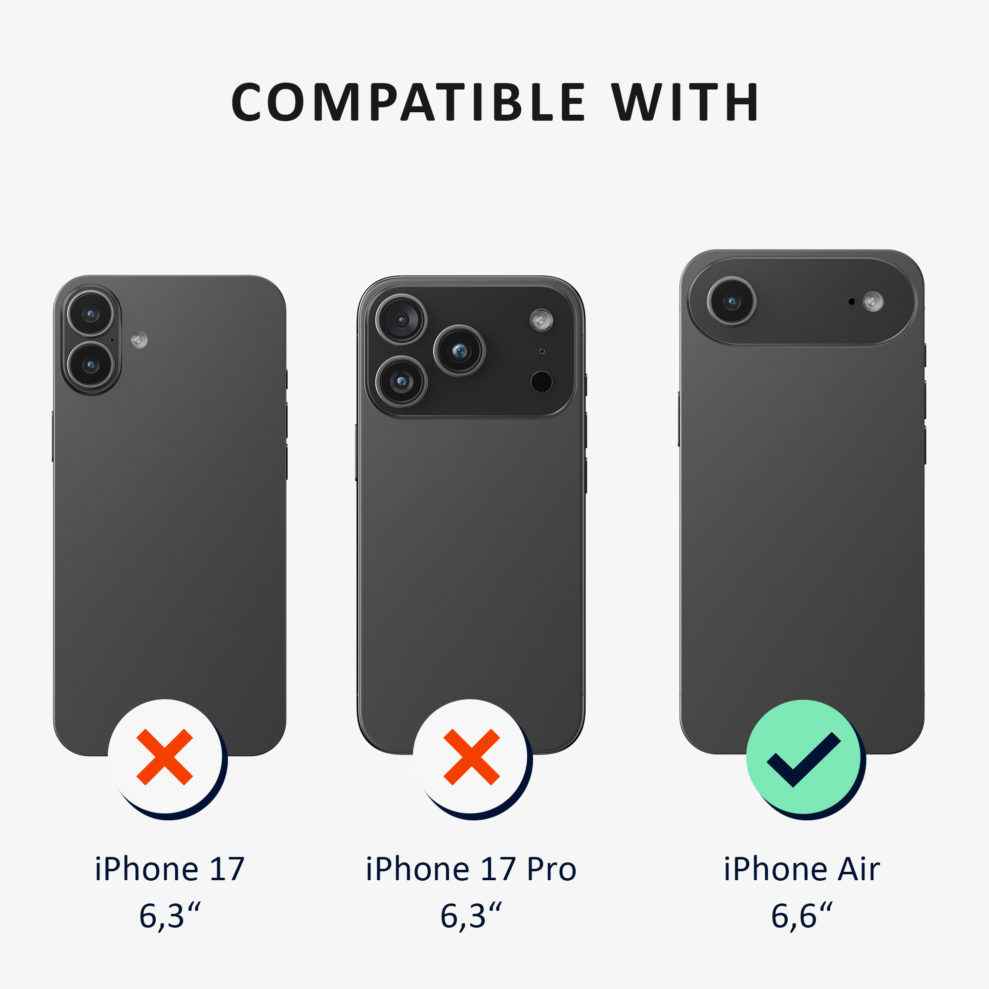 kalibri měkký kryt pro Apple iPhone Air se 2 ochrannými skly, transparentní