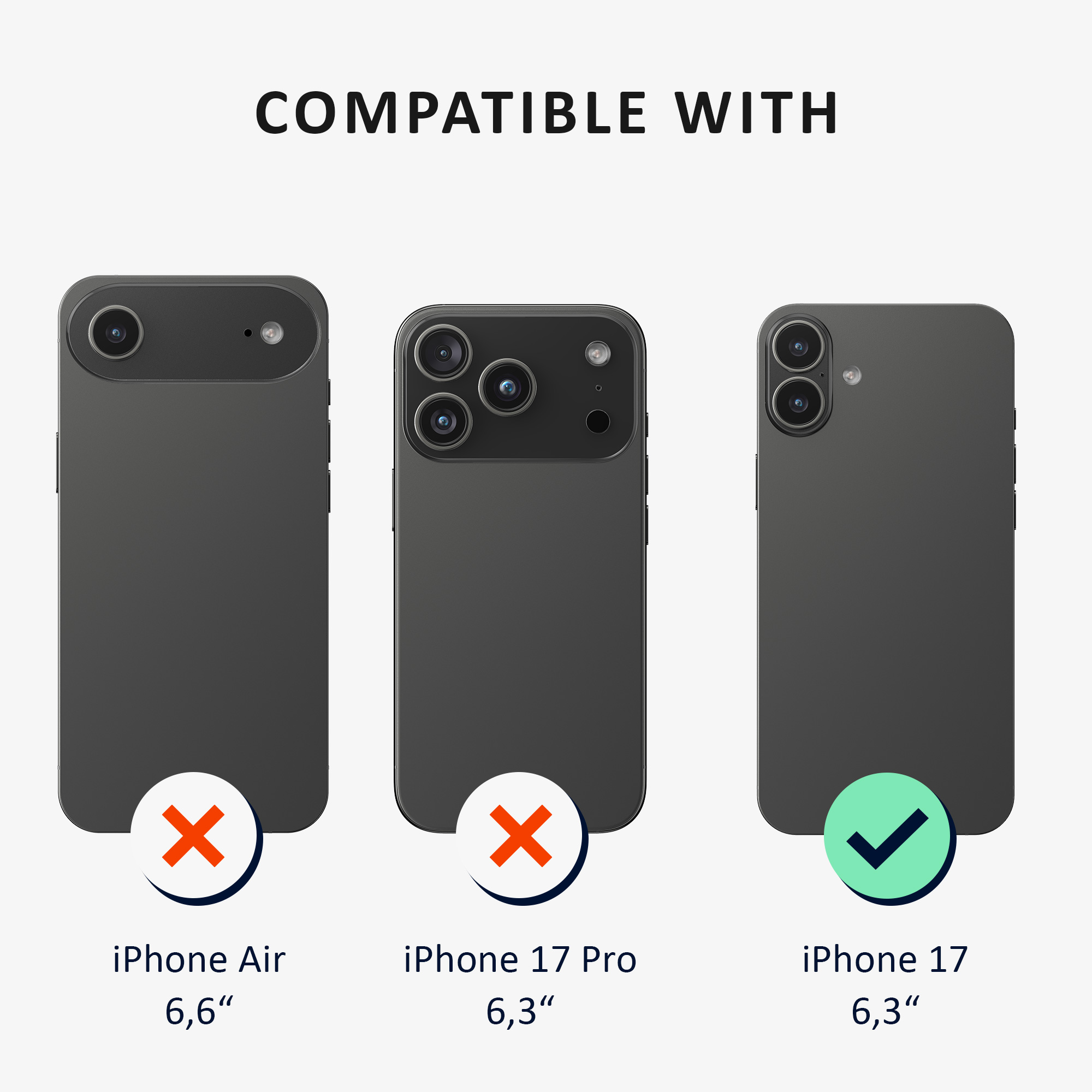 Aramidový kryt Kalibri pro iPhone 17 - černá matná