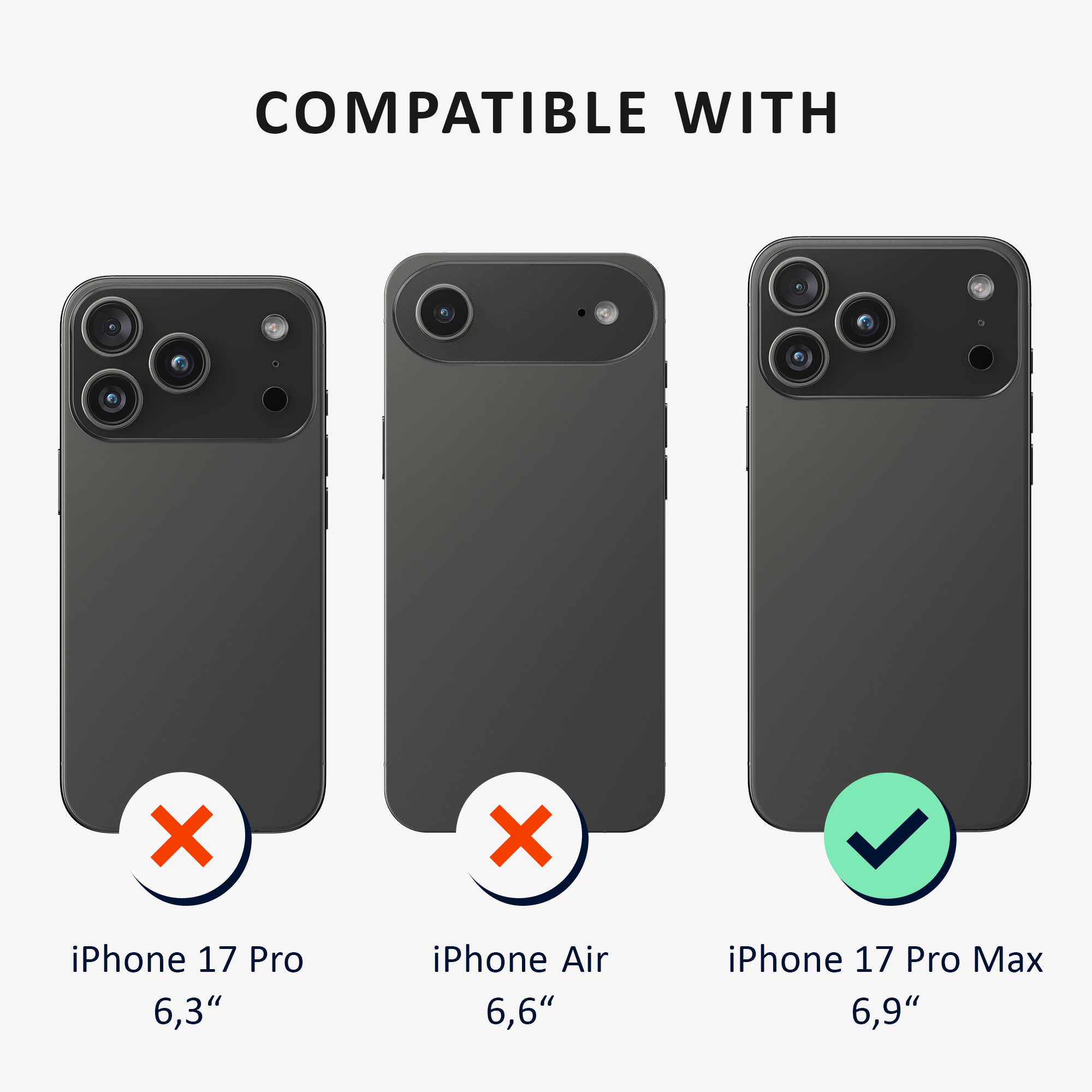 Aramidový kryt Kalibri pro iPhone 17 Pro Max - černá matná