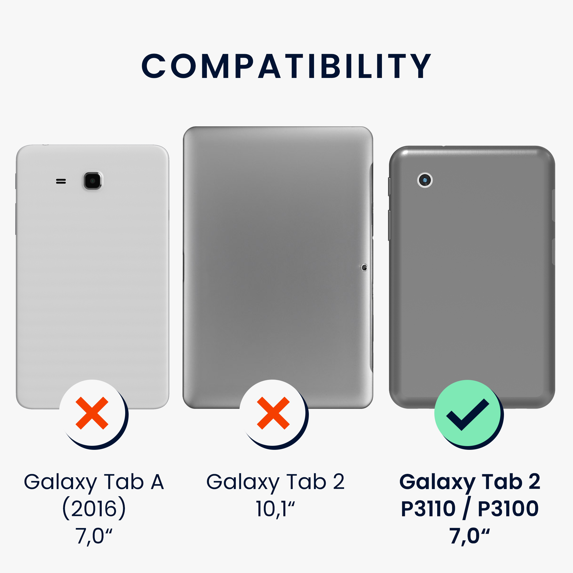 Pouzdro na tablet Galaxy Tab 2 7.0 P3110 / P3100 kwmobile otočné tmavě modrý