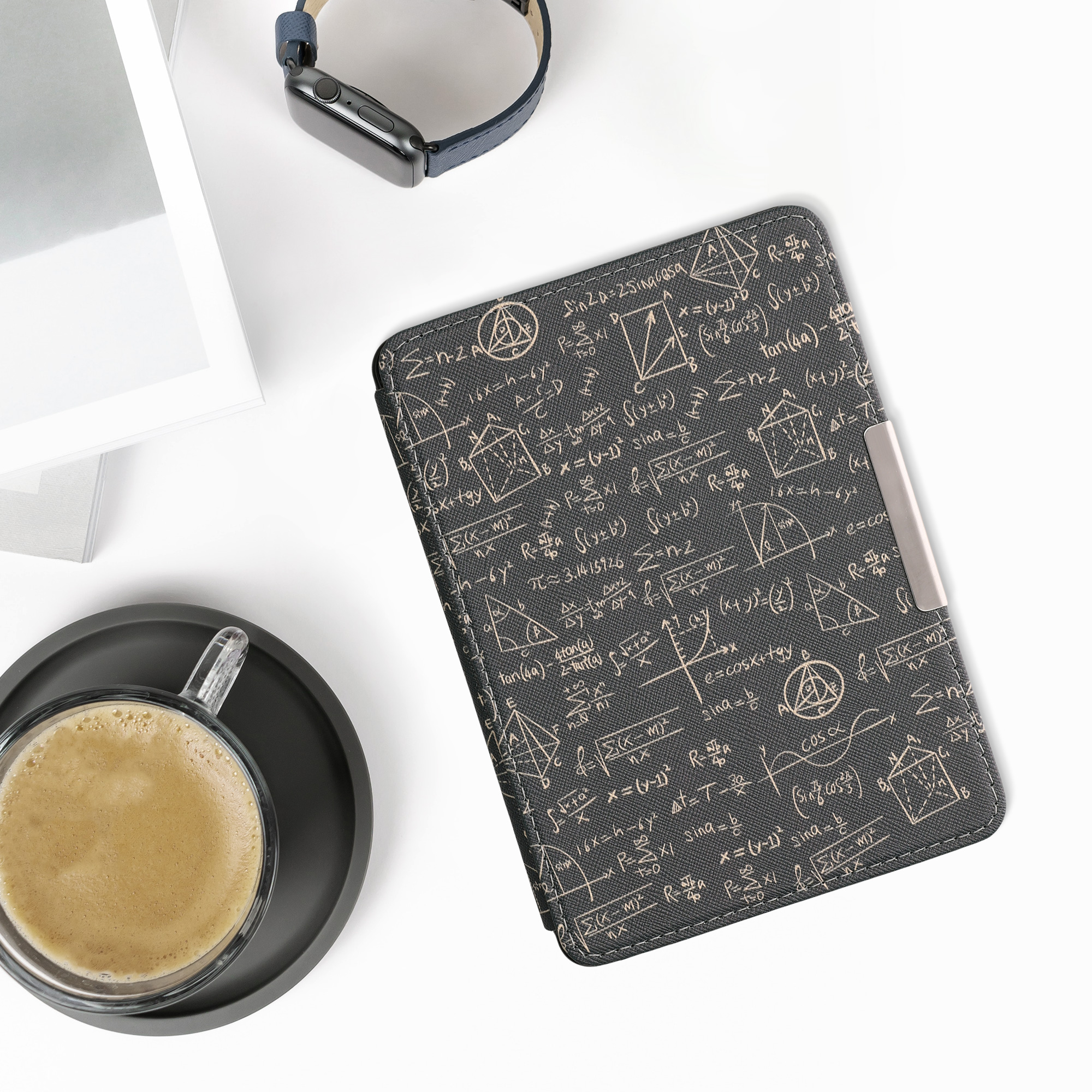Pouzdro na čtečku kwmobile Kindle Paperwhite - Equation - zelená / žlutá