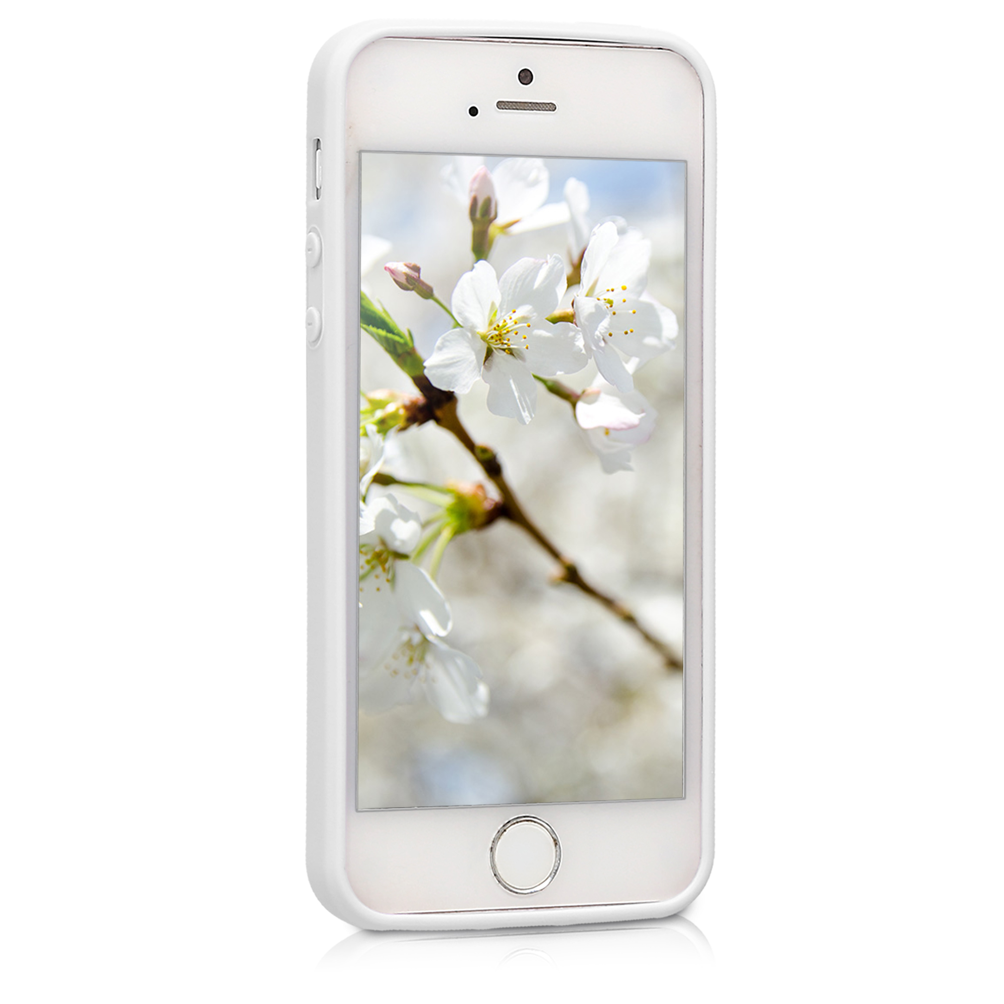 Silikonový TPU kryt kwmobile pro iPhone SE (1. generace 2016) / iPhone 5 / iPhone 5S - světle šedá matná