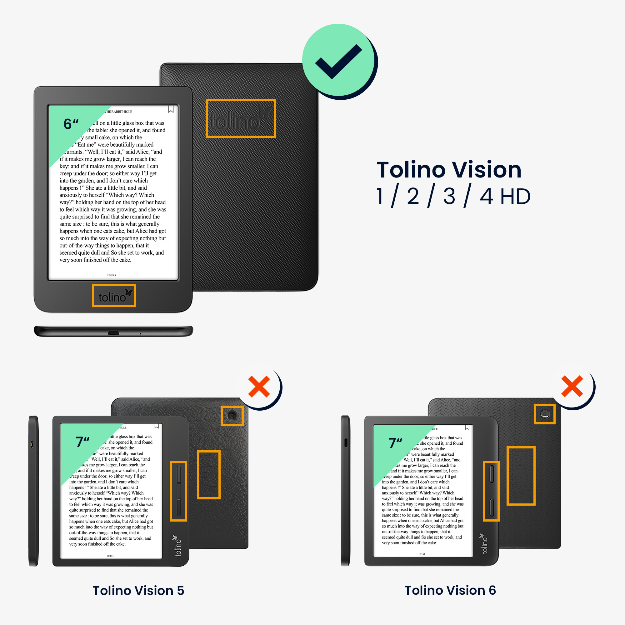 Obal pro Tolino Vision 1 / 2 / 3 / 4 HD kwmobile se stojánkem tenké z eko kůže - růžové zlato