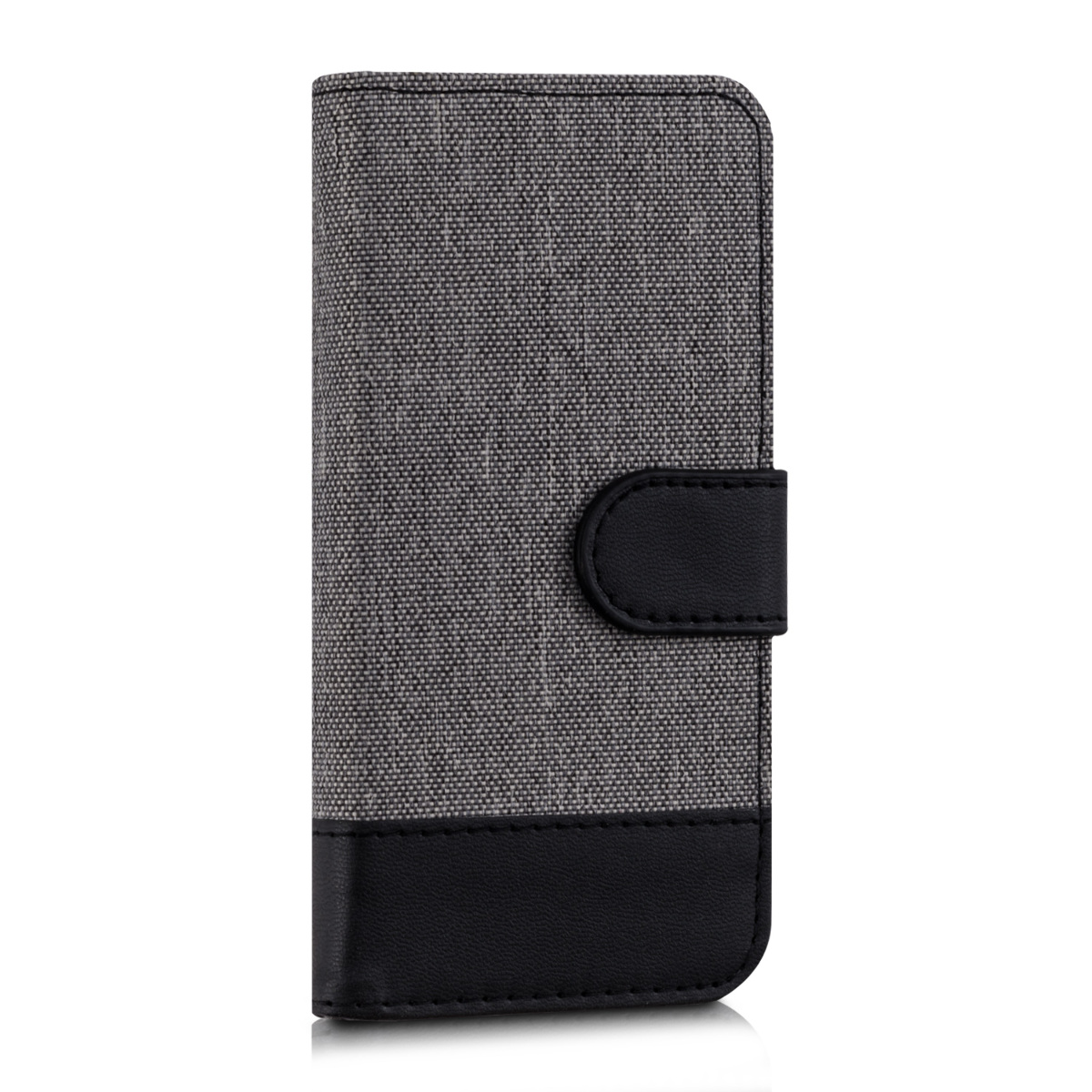 Flipové pouzdro kwmobile pro iPhone SE (1. generace 2016) / iPhone 5 / iPhone 5S - šedá / černá
