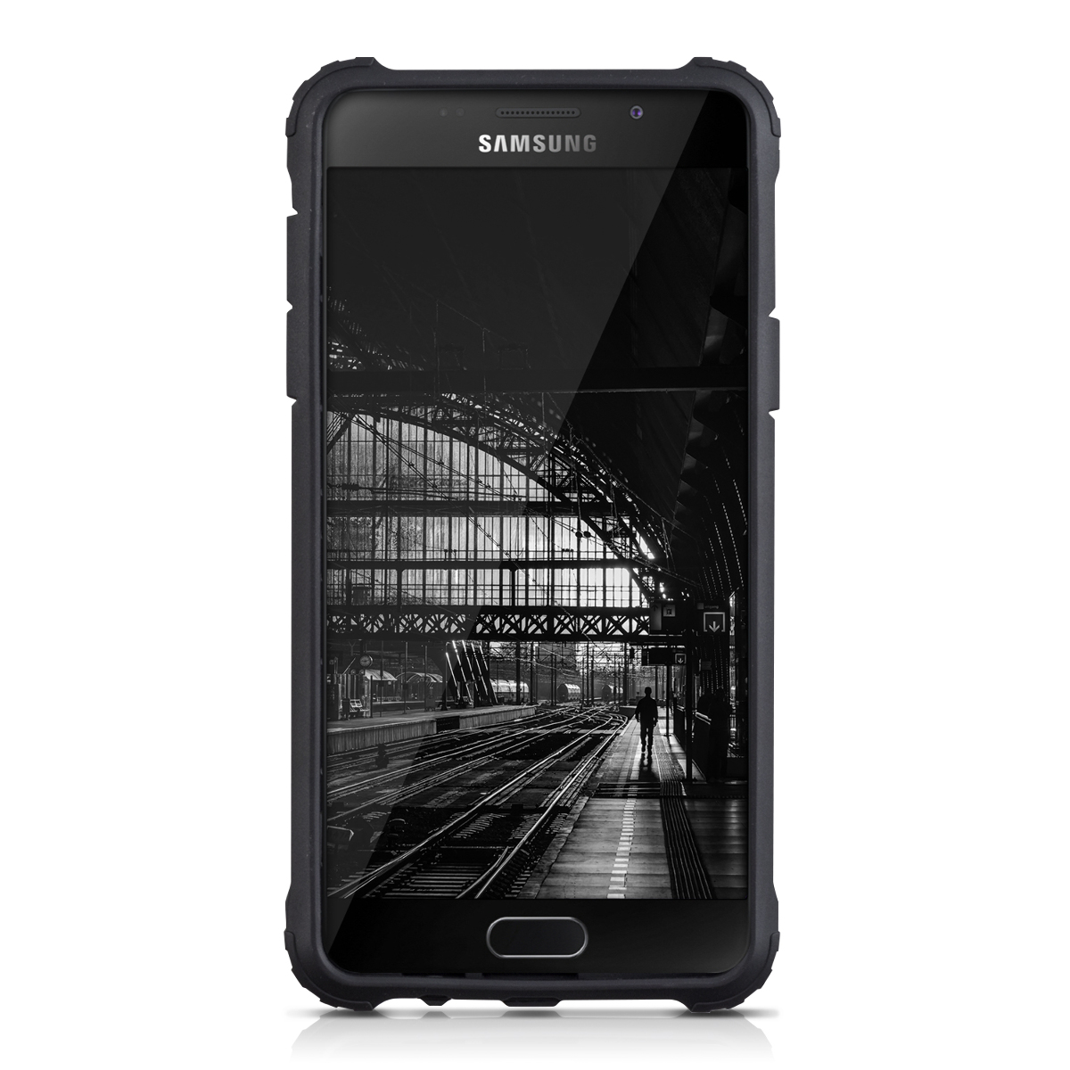 Odolný armor kryt na mobil Samsung Galaxy A5 (2016) kwmobile heavy duty Transformer - antracit / černá