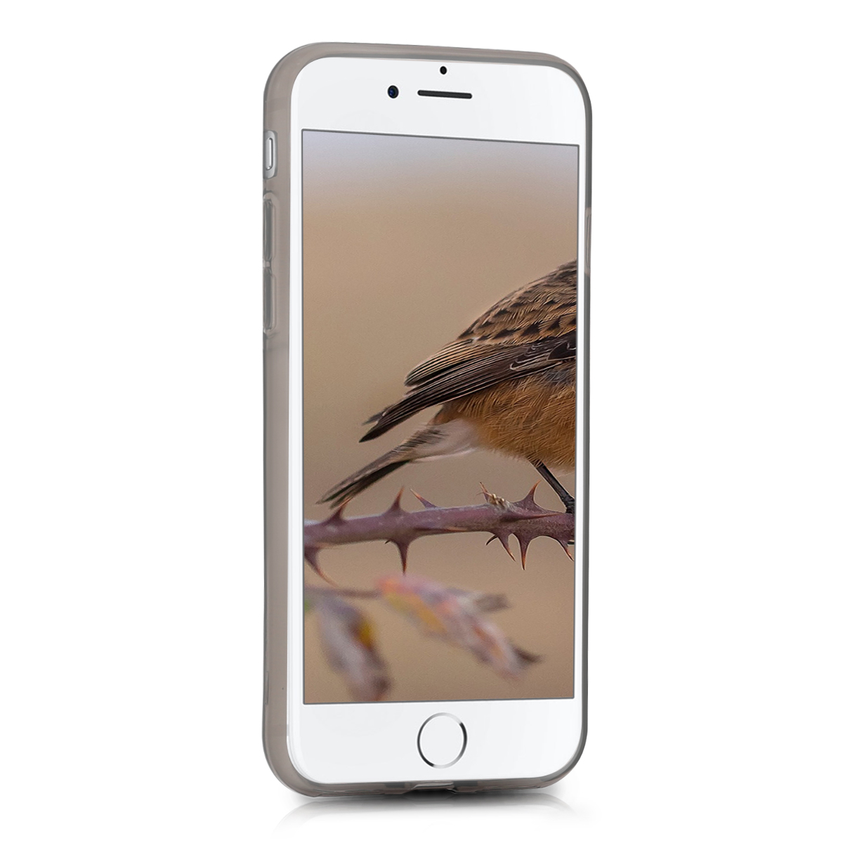 Transparentní TPU kryt kwmobile pro iPhone SE 2022/2020/8/7 - černá / transparentní