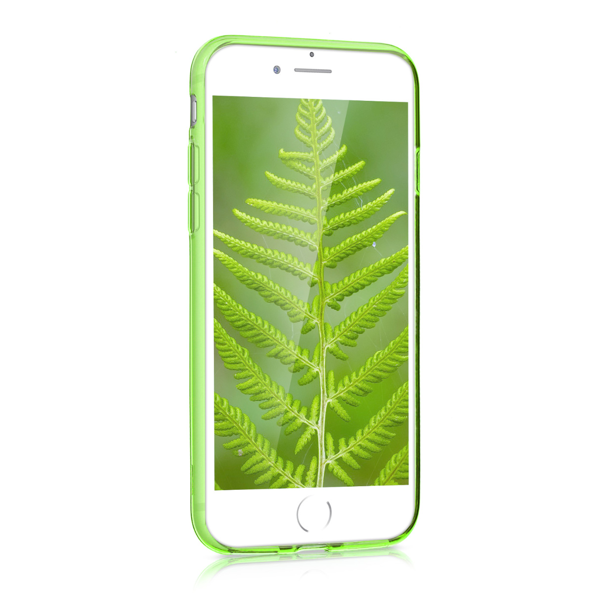 Transparentní TPU kryt kwmobile pro iPhone SE 2022/2020/8/7 - zelená