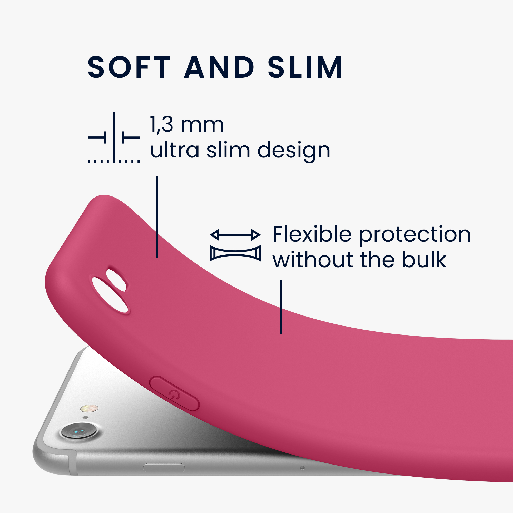 Silikonový TPU kryt kwmobile pro iPhone SE 2022/2020/8/7