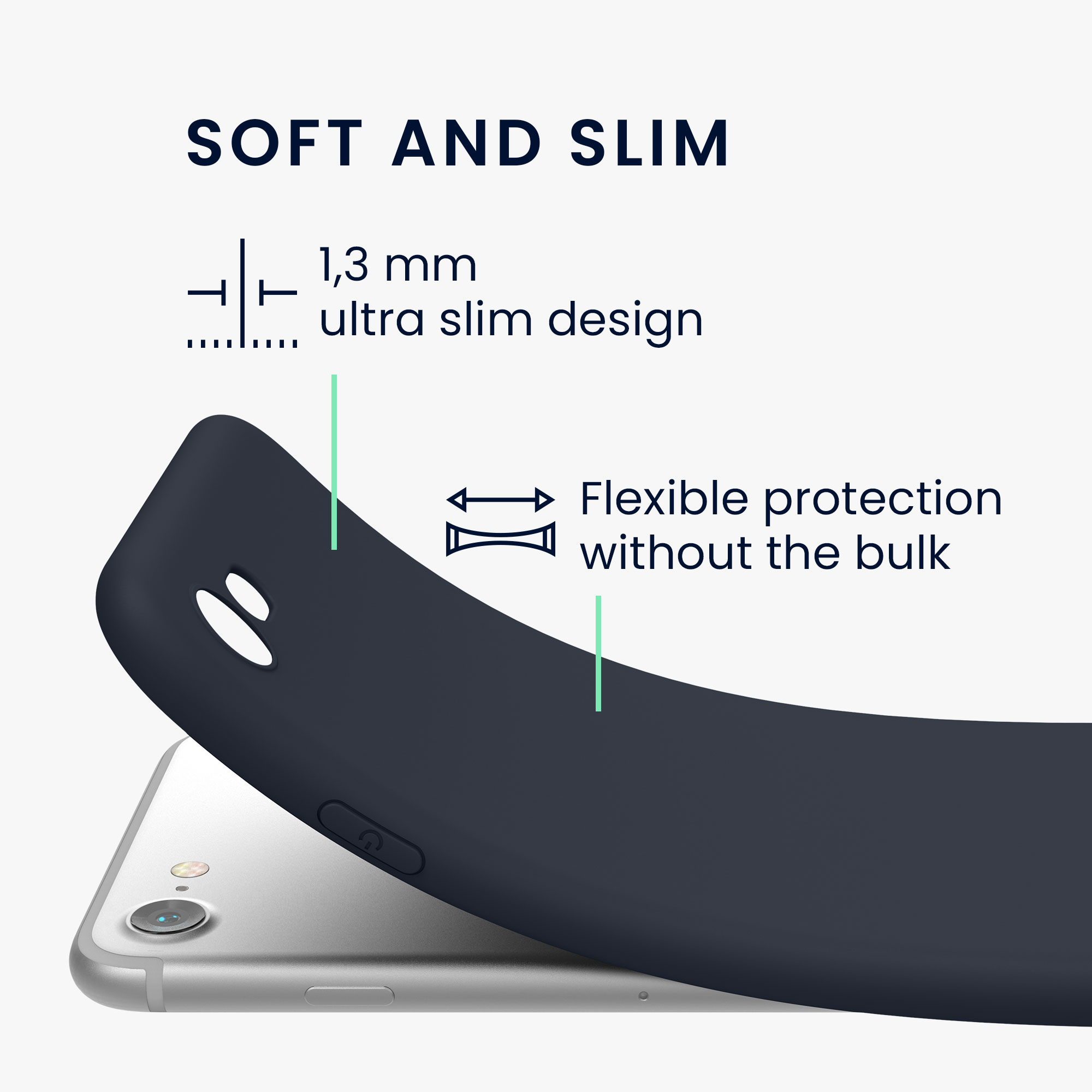 Silikonový TPU kryt kwmobile pro iPhone SE 2022/2020/8/7 - borůvková