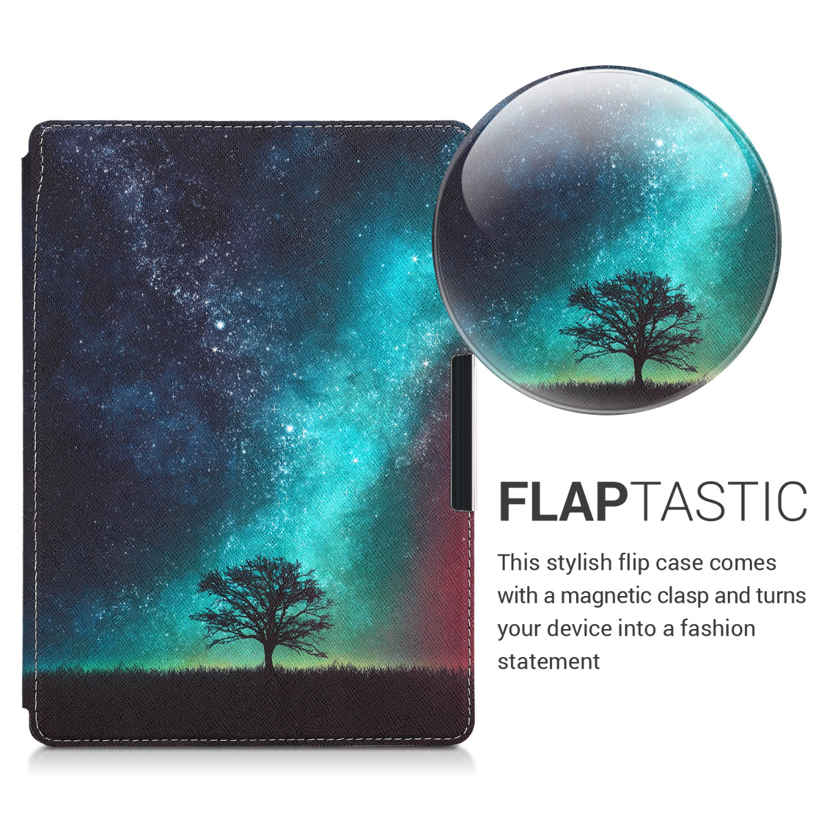 Flip pouzdro na čtečku Kobo Aura ONE Cosmic Nature se stojánkem