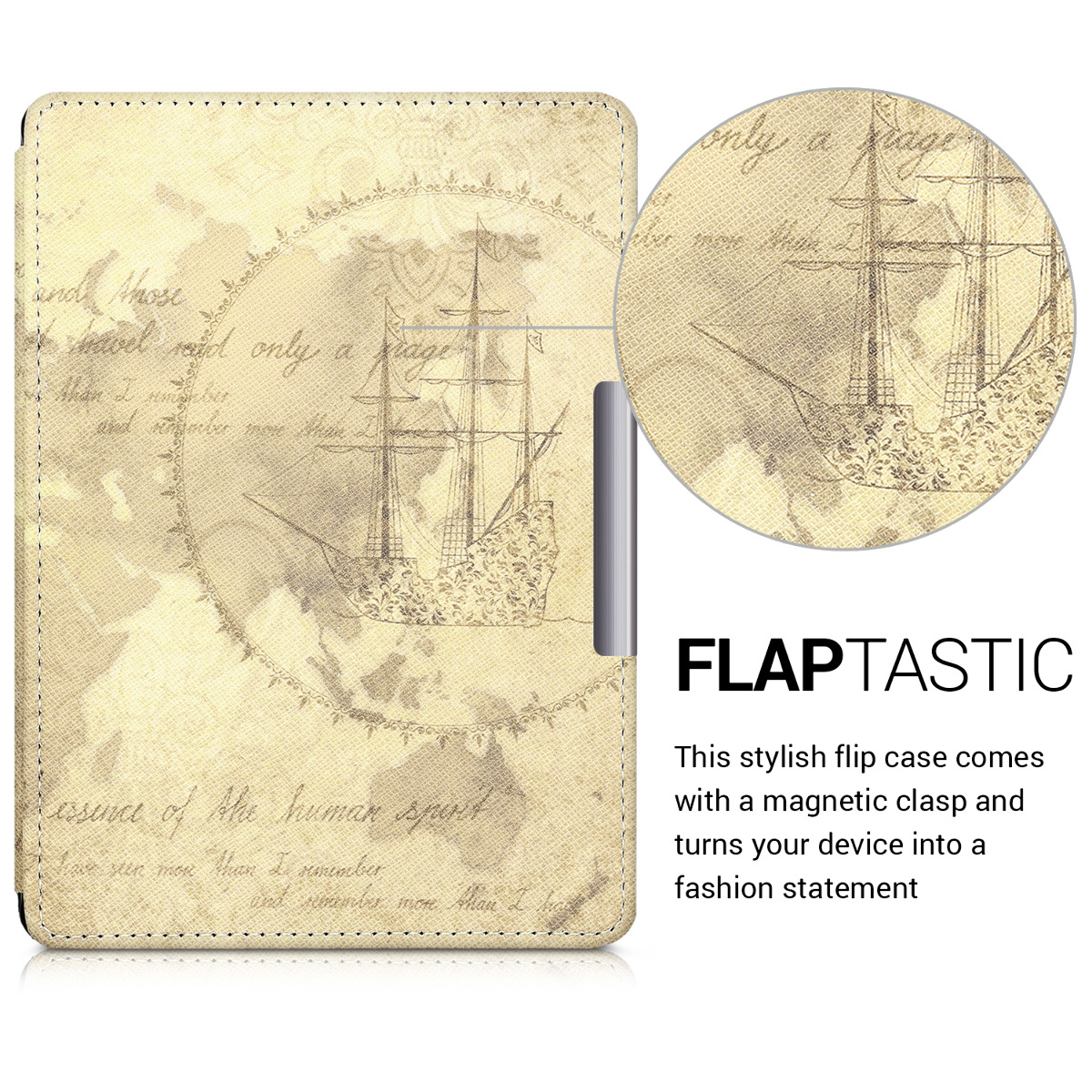 Flip pouzdro na čtečku Kobo Aura Edition 2 Travel Vintage se stojánkem