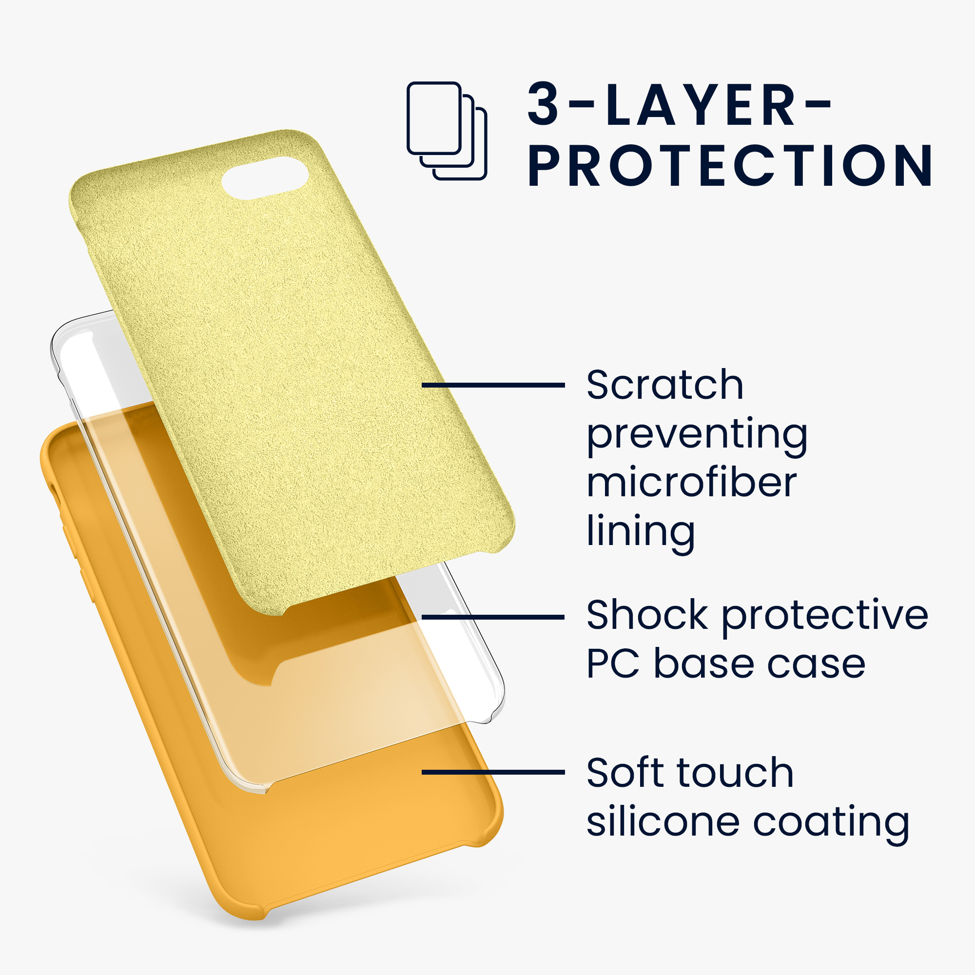 Silikonový TPU kryt kwmobile pro iPhone SE 2022/2020/8/7 - mango