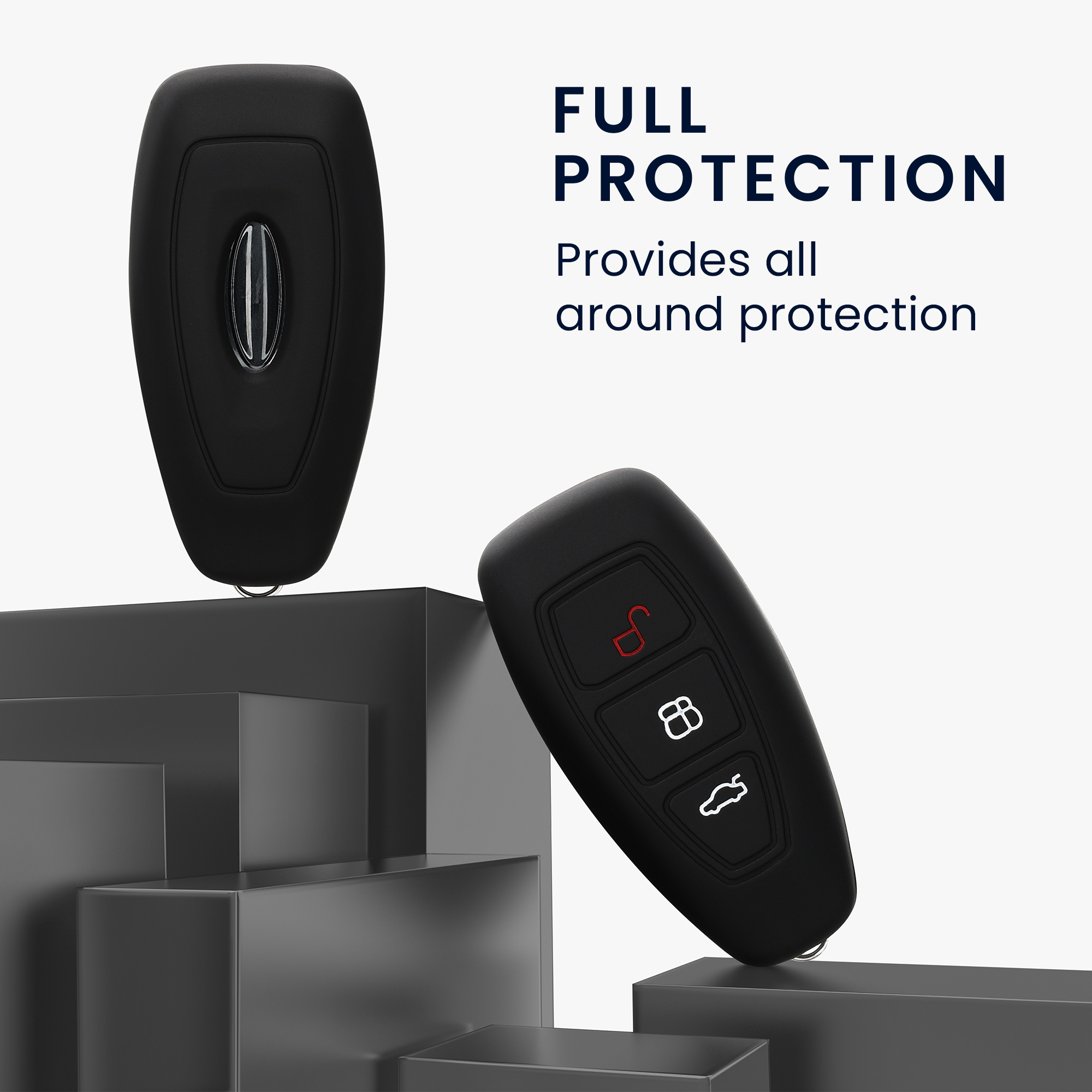 Kryt klíče Ford 3 tlačítka Keyless Go kwmobile černá