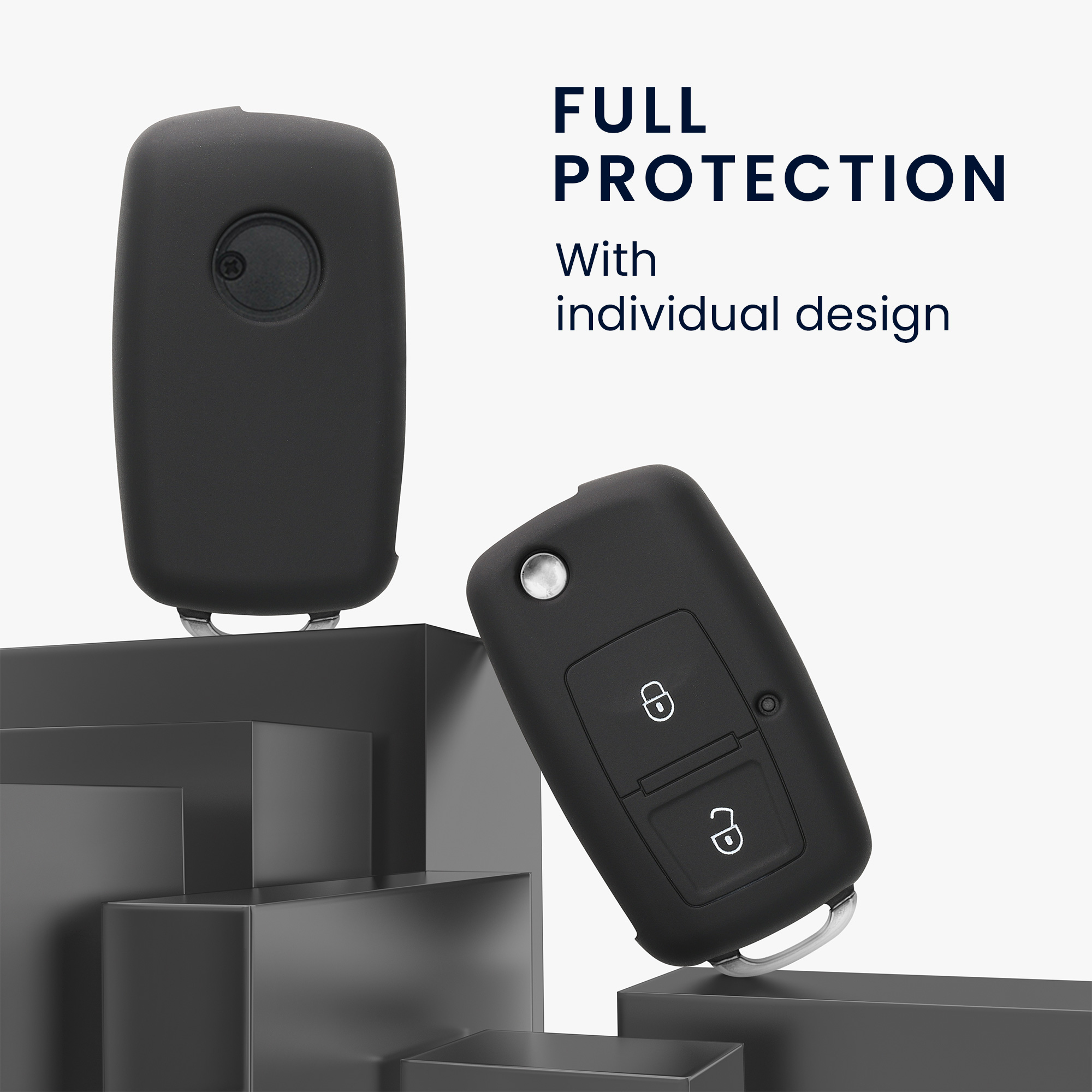 Pouzdro na klíč od auta kwmobile pro VW / Škoda / SEAT klíč - černá
