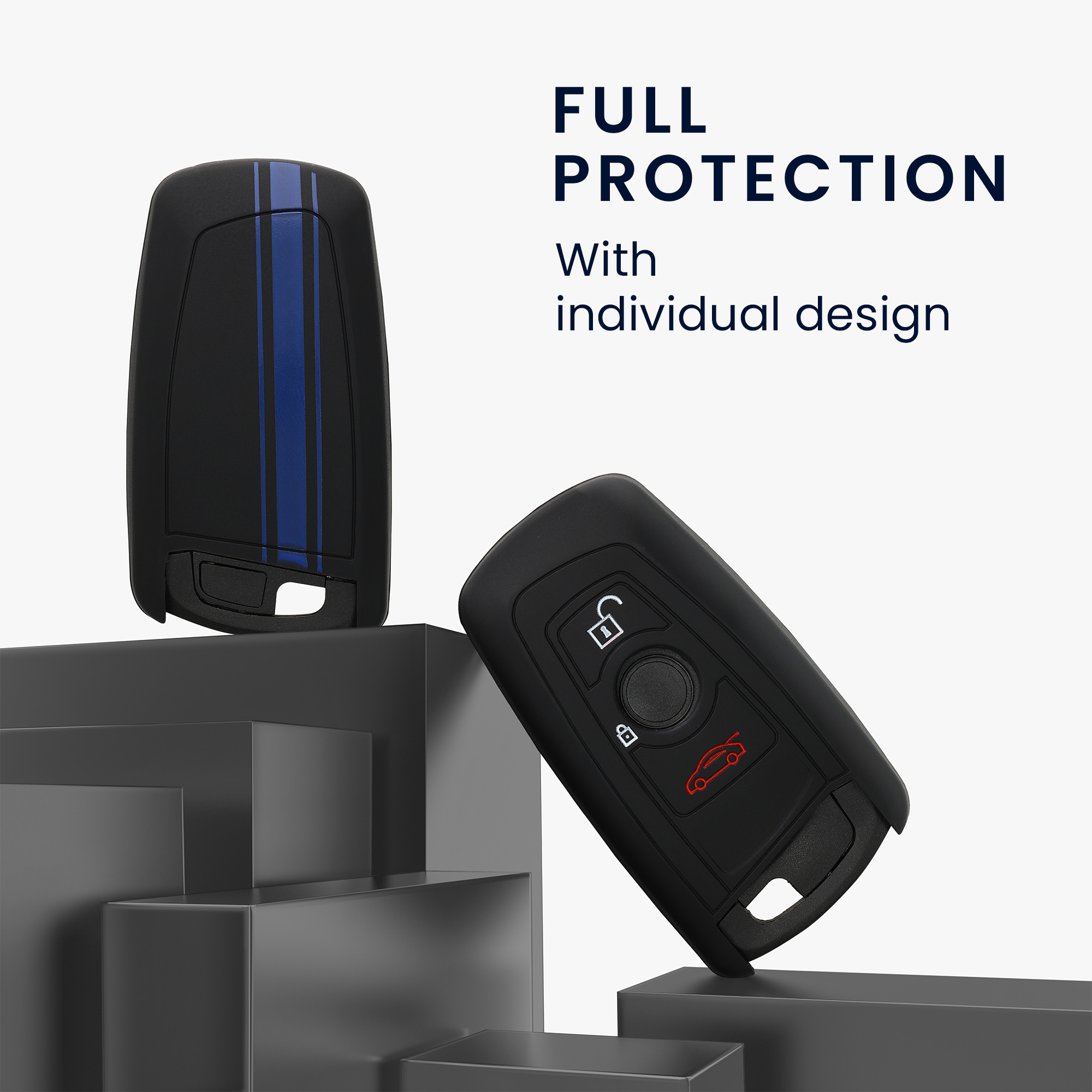 Tpu pouzdro na klíč od auta BMW 3 tlačítka Keyless Go Anti-Slip černé