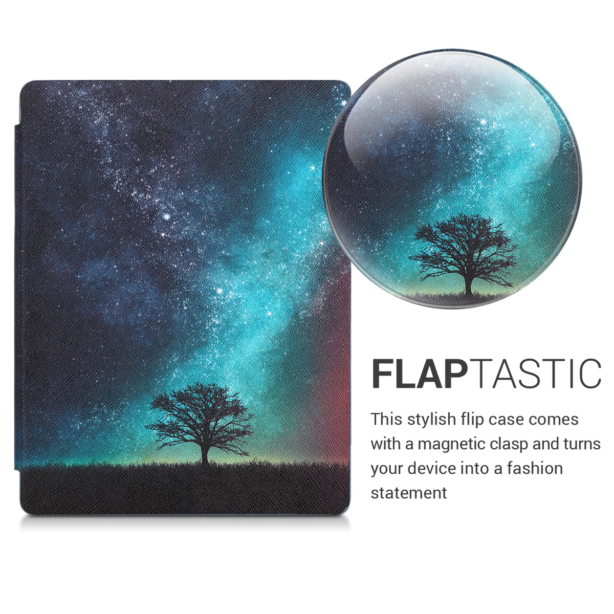 Flip pouzdro na čtečku Kobo Aura H2O Edition 2 Cosmic Nature se stojánkem