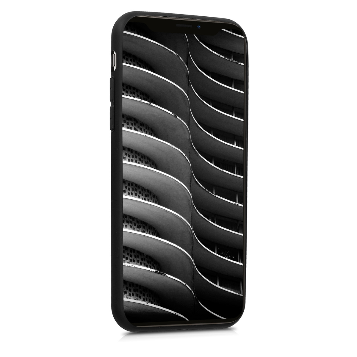 Silikonový kryt na mobil kwmobile pro Apple iPhone X - matná černá