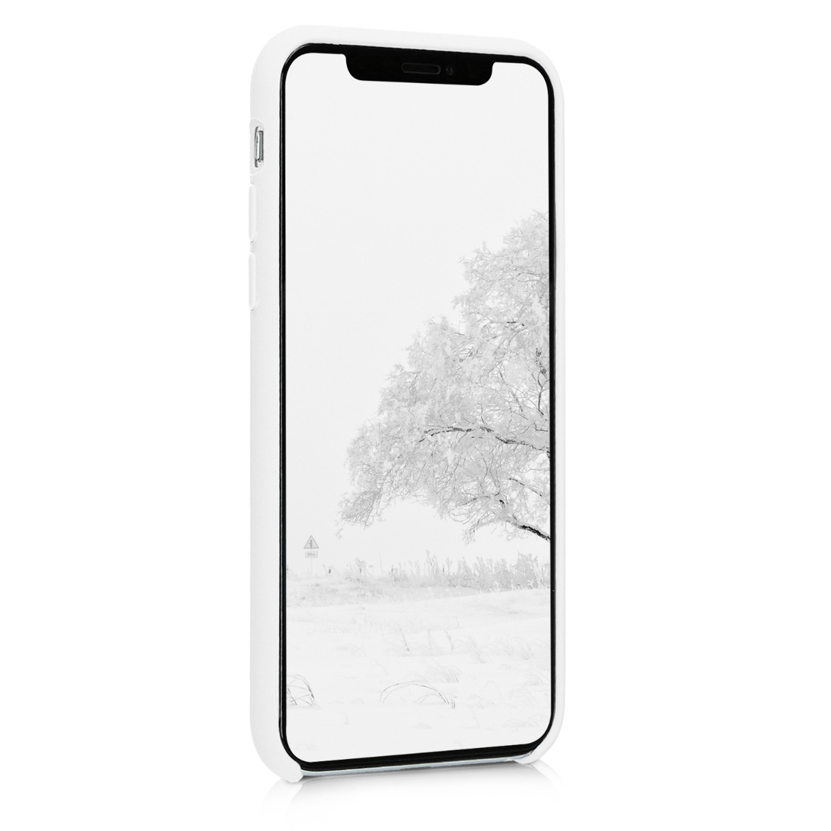 Silikonový kryt na mobil kwmobile pro Apple iPhone X - bílá