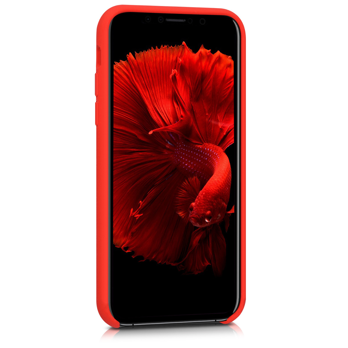 Silikonový kryt na mobil kwmobile pro Apple iPhone X - červená