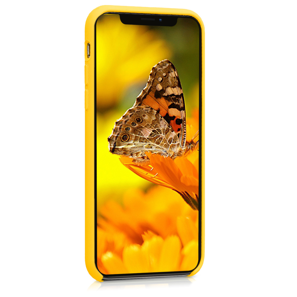 Silikonový kryt na mobil kwmobile pro Apple iPhone X - zářivě žlutá
