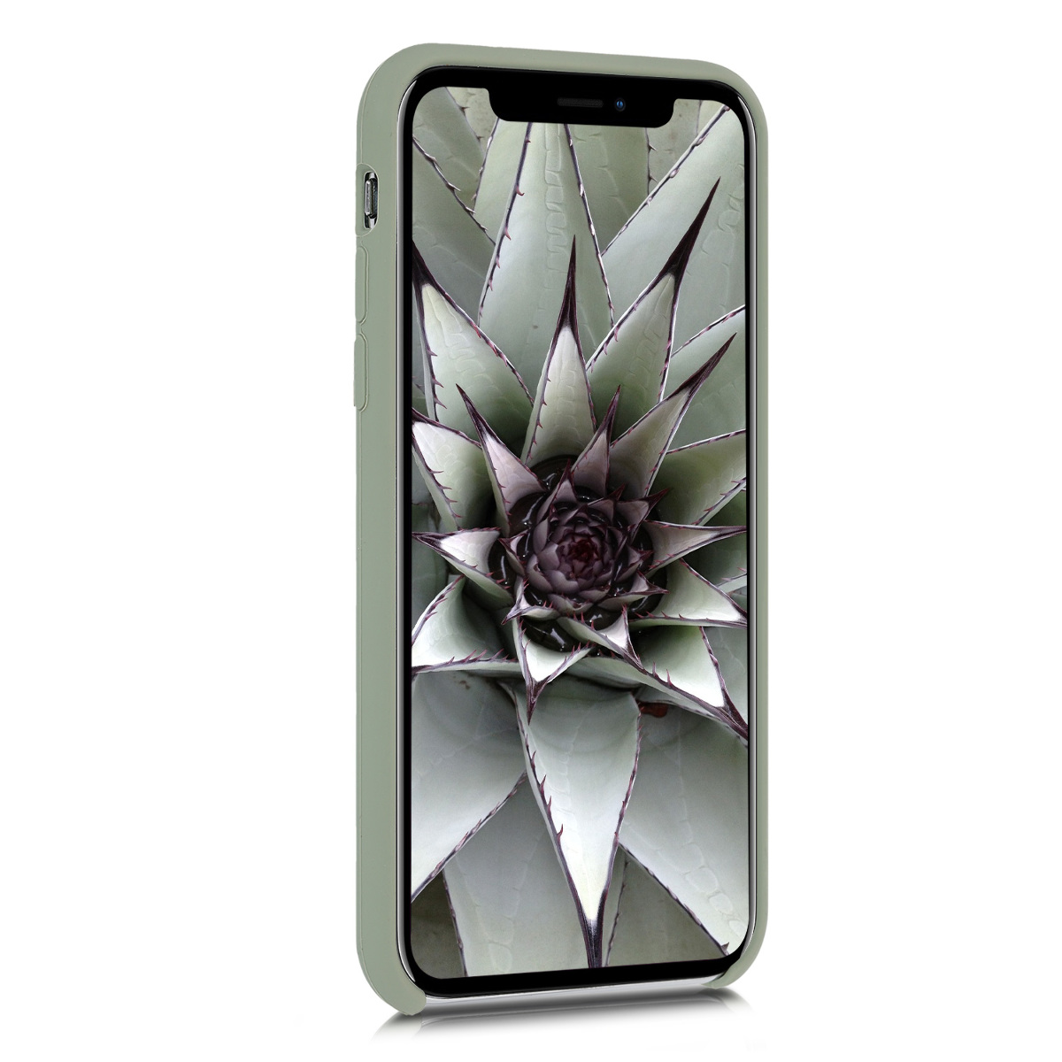 Silikonový TPU kryt kwmobile pro iPhone X - šedozelená