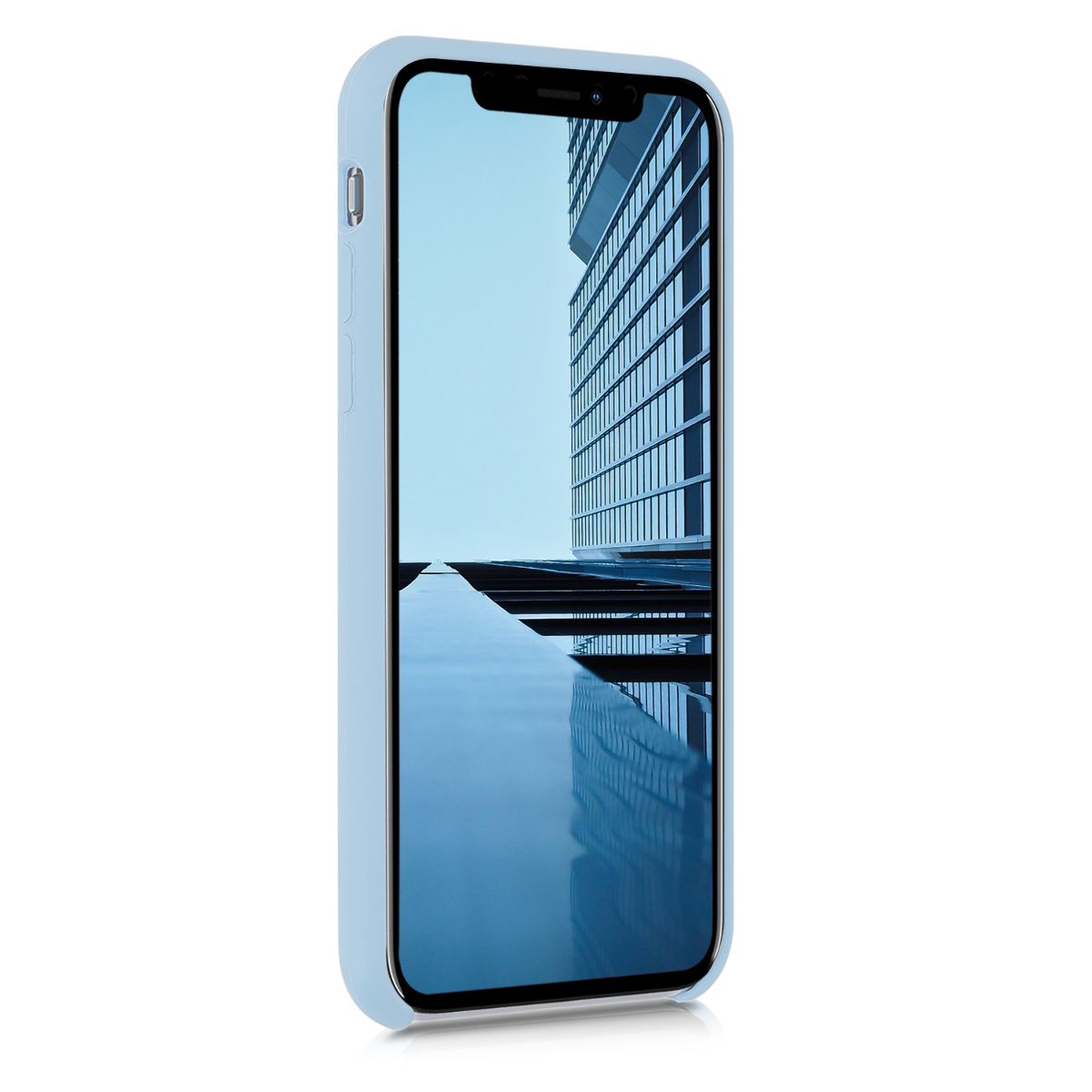 Silikonový TPU kryt kwmobile pro iPhone X - pastelově modrá