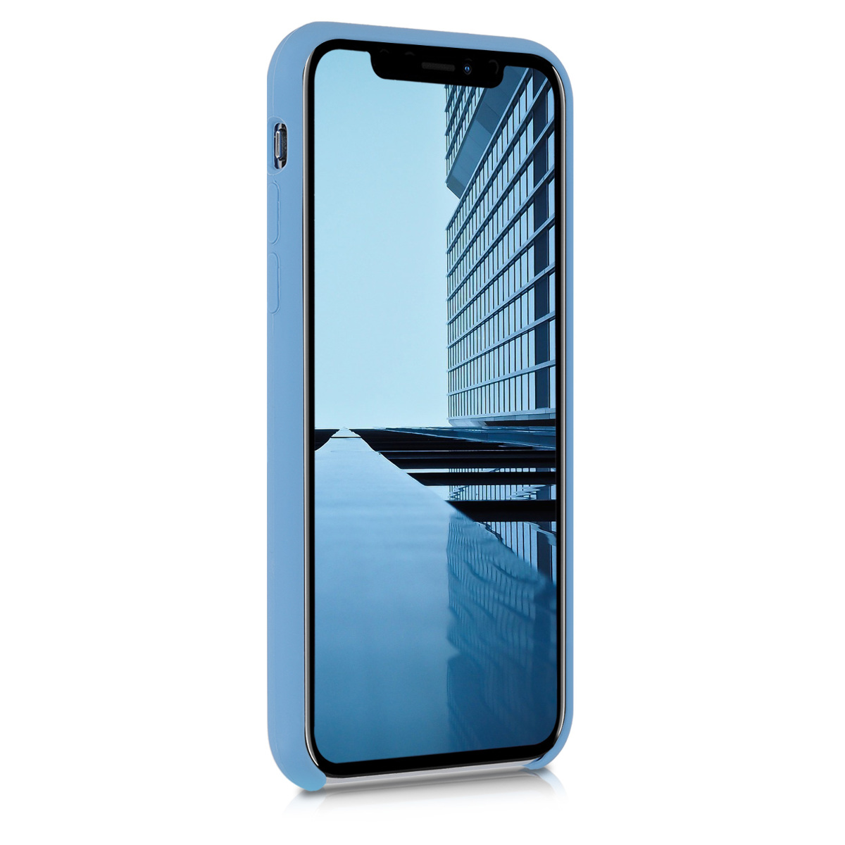Silikonový kryt na mobil kwmobile pro Apple iPhone X - vintage modrá