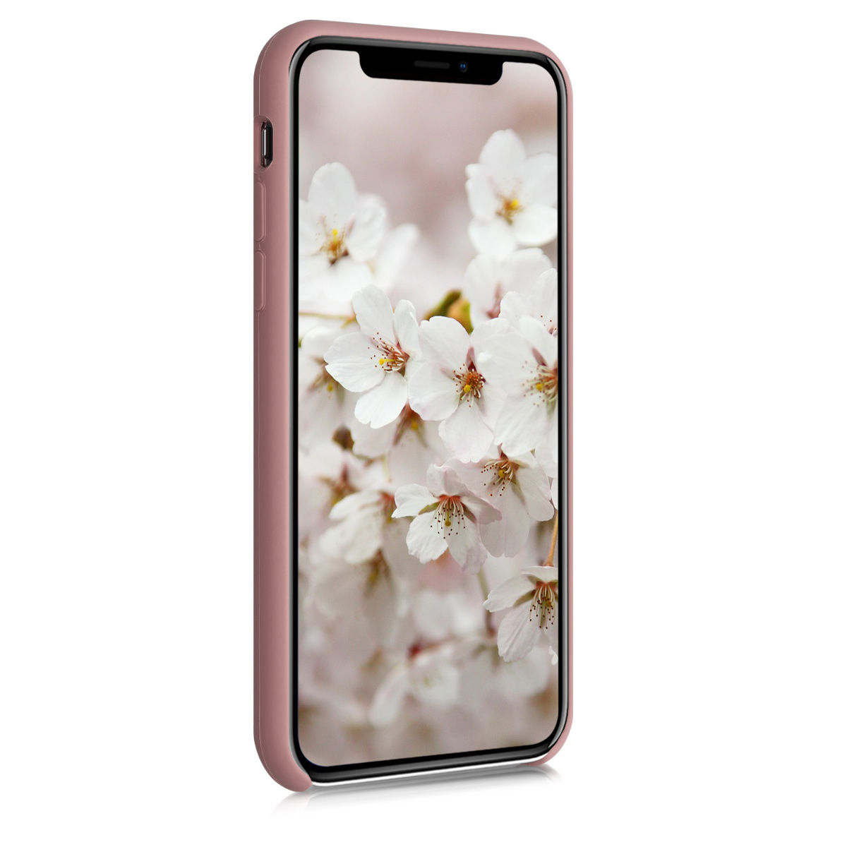 Silikonový kryt na mobil kwmobile pro Apple iPhone X - růžová Winter Rose