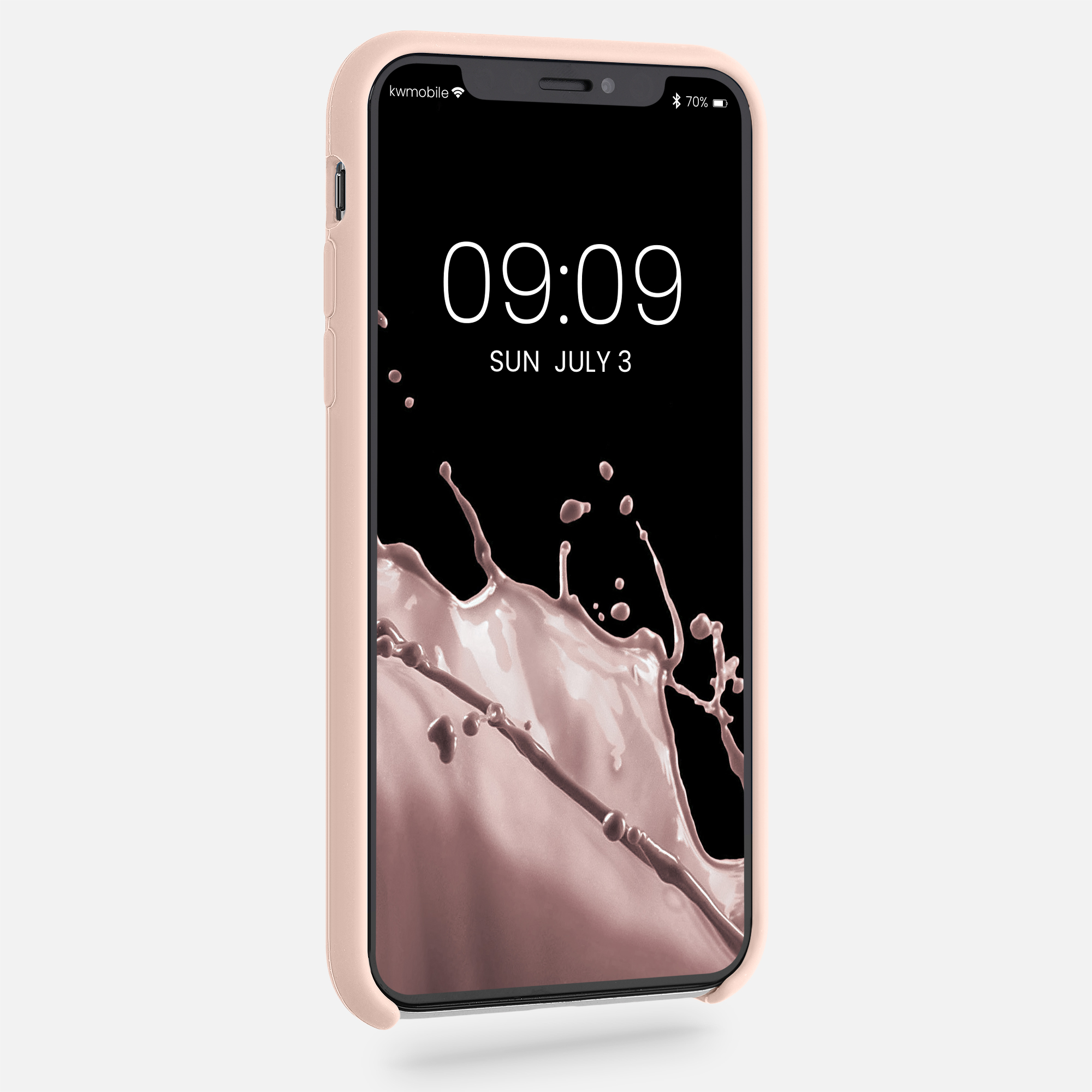 Silikonový kryt na mobil kwmobile pro Apple iPhone X - krémová Coconut Swirl