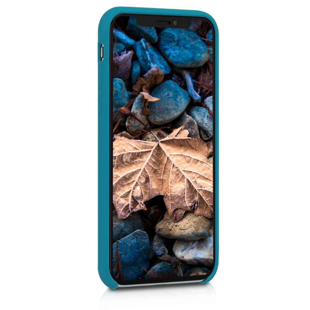 Silikonový TPU kryt kwmobile pro iPhone X - petrolejová matná