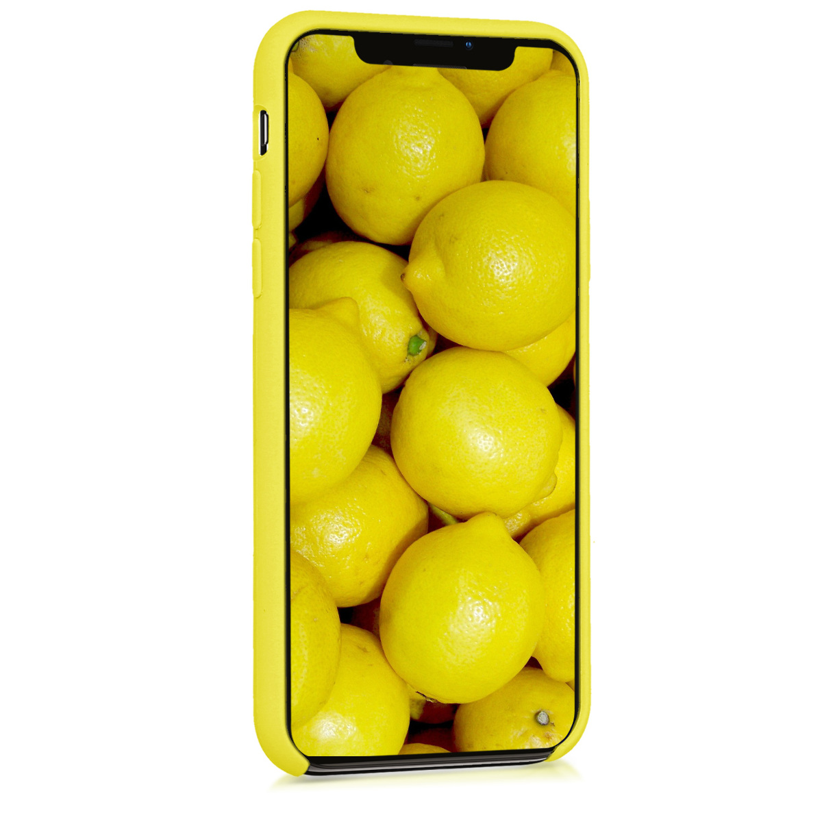 Pouzdro pro Apple iPhone X kwmobile silikonové - žlutá