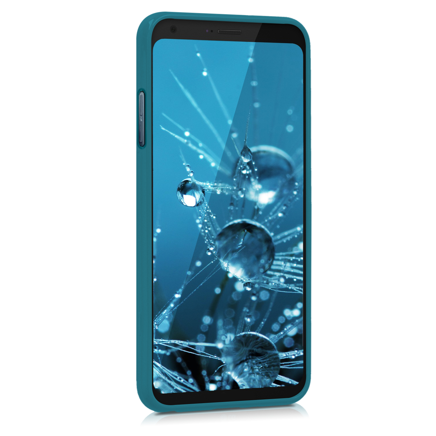 Kryt LG Q6 silikonový TPU modrozelená matná kwmobile