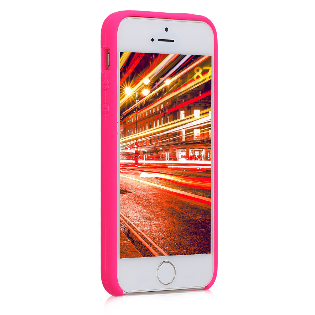 Silikonový TPU kryt kwmobile pro iPhone SE (1. generace 2016) / iPhone 5 / iPhone 5S - neonově růžová