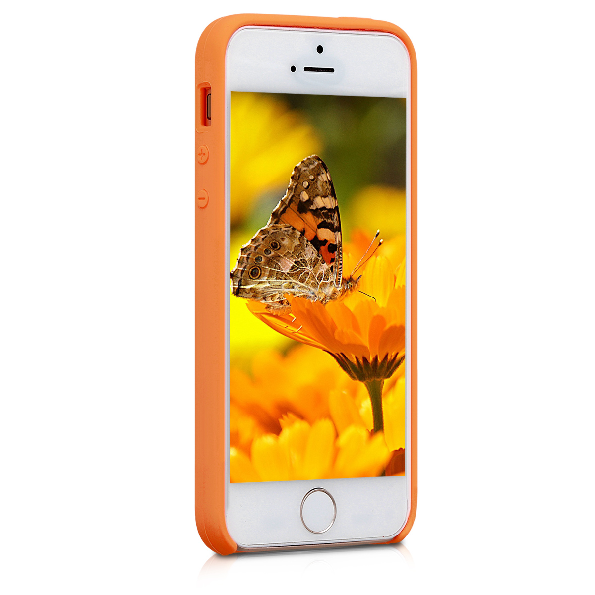 Silikonový TPU kryt kwmobile pro iPhone SE (1. generace 2016) / iPhone 5 / iPhone 5S - ovocně oranžová