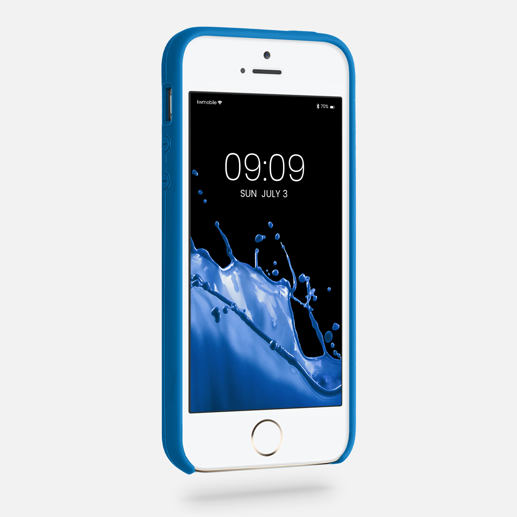 Pouzdro pro Apple iPhone SE (1st Gen. 2016) / iPhone 5 / 5S kwmobile silikonové - modrý korál