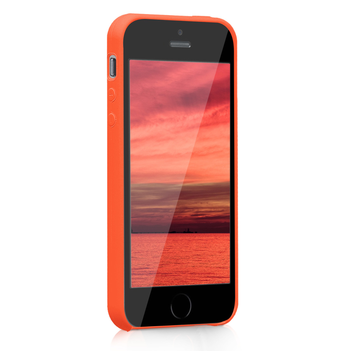 Pouzdro pro Apple iPhone SE (1st Gen. 2016) / iPhone 5 / 5S kwmobile silikonové - oranžová