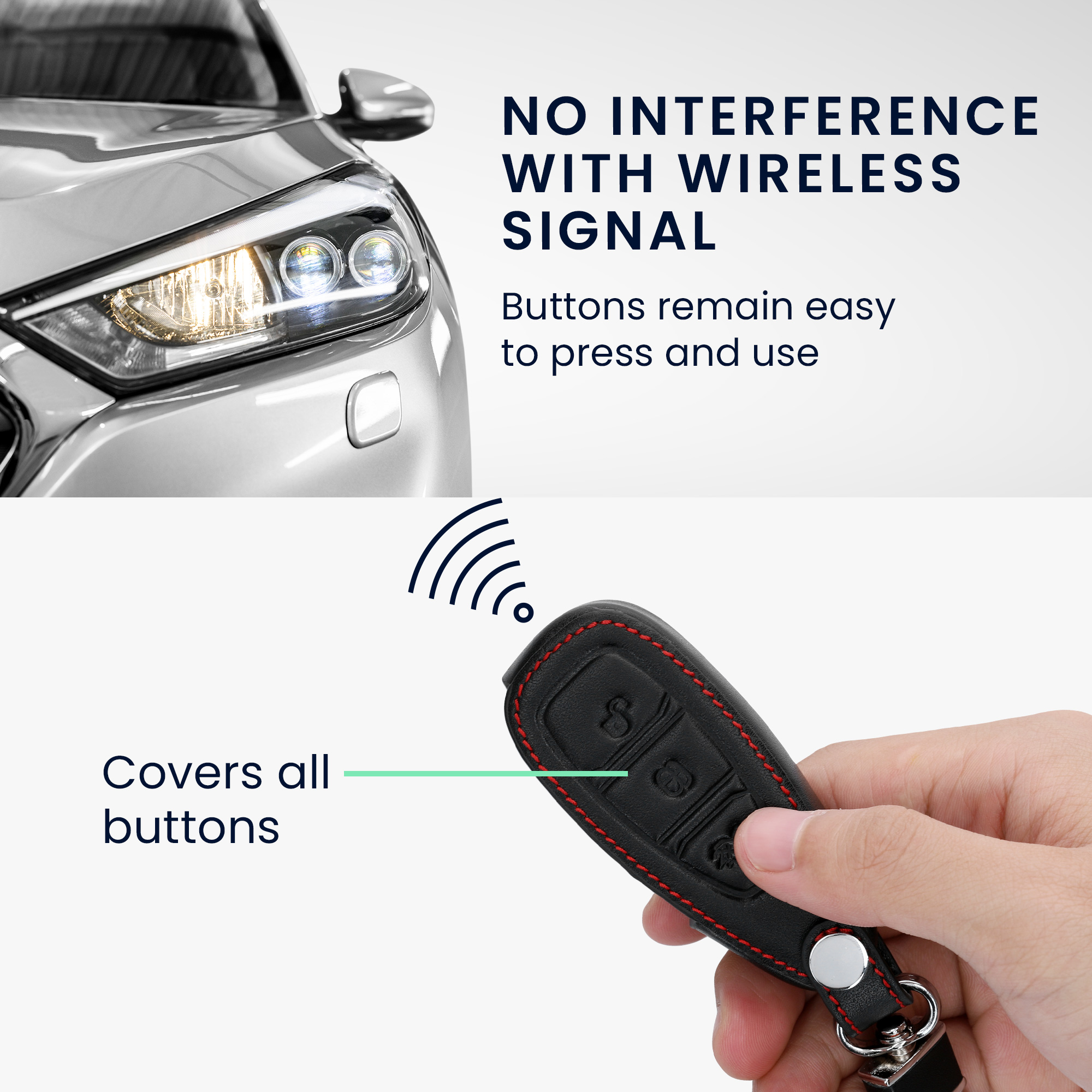 Kryt klíče Ford 3 tlačítka Keyless Go kwmobile černá