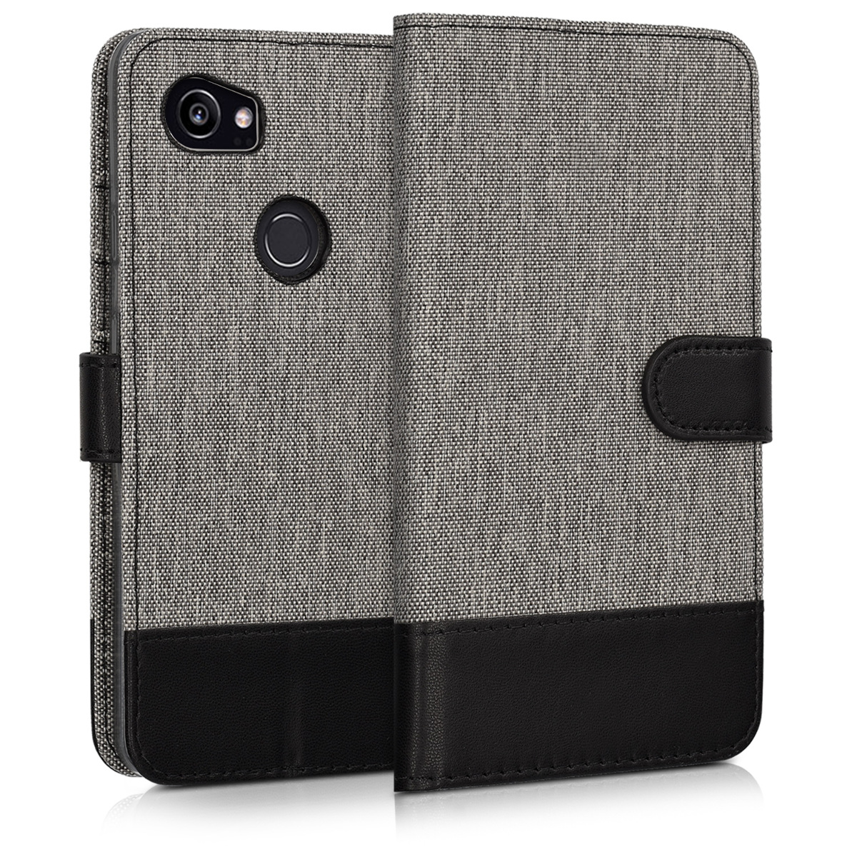 Flipové pouzdro kwmobile pro Google Pixel 2 XL - šedá / černá